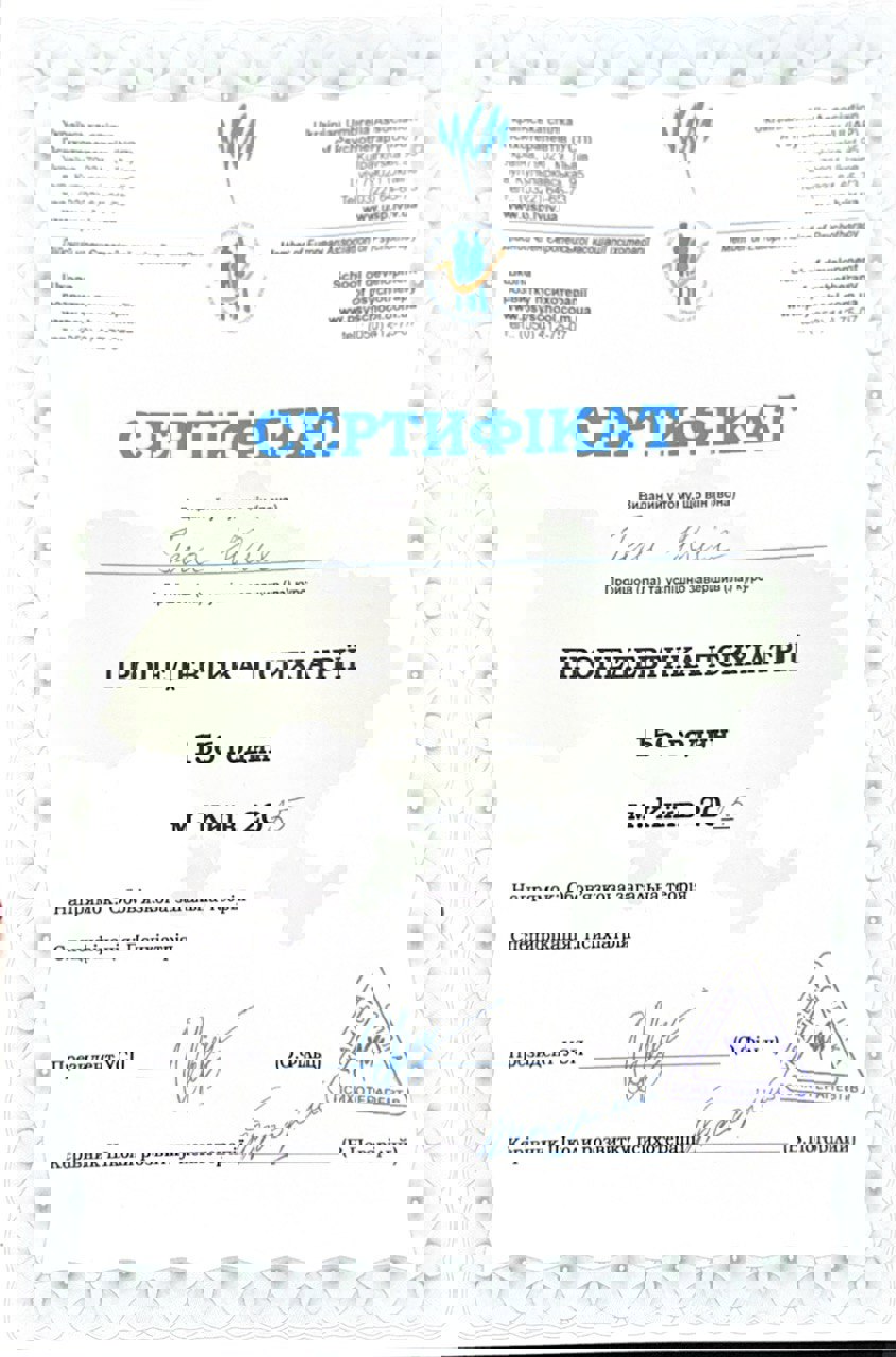 Сертифікат 2 Юлія  Ге...