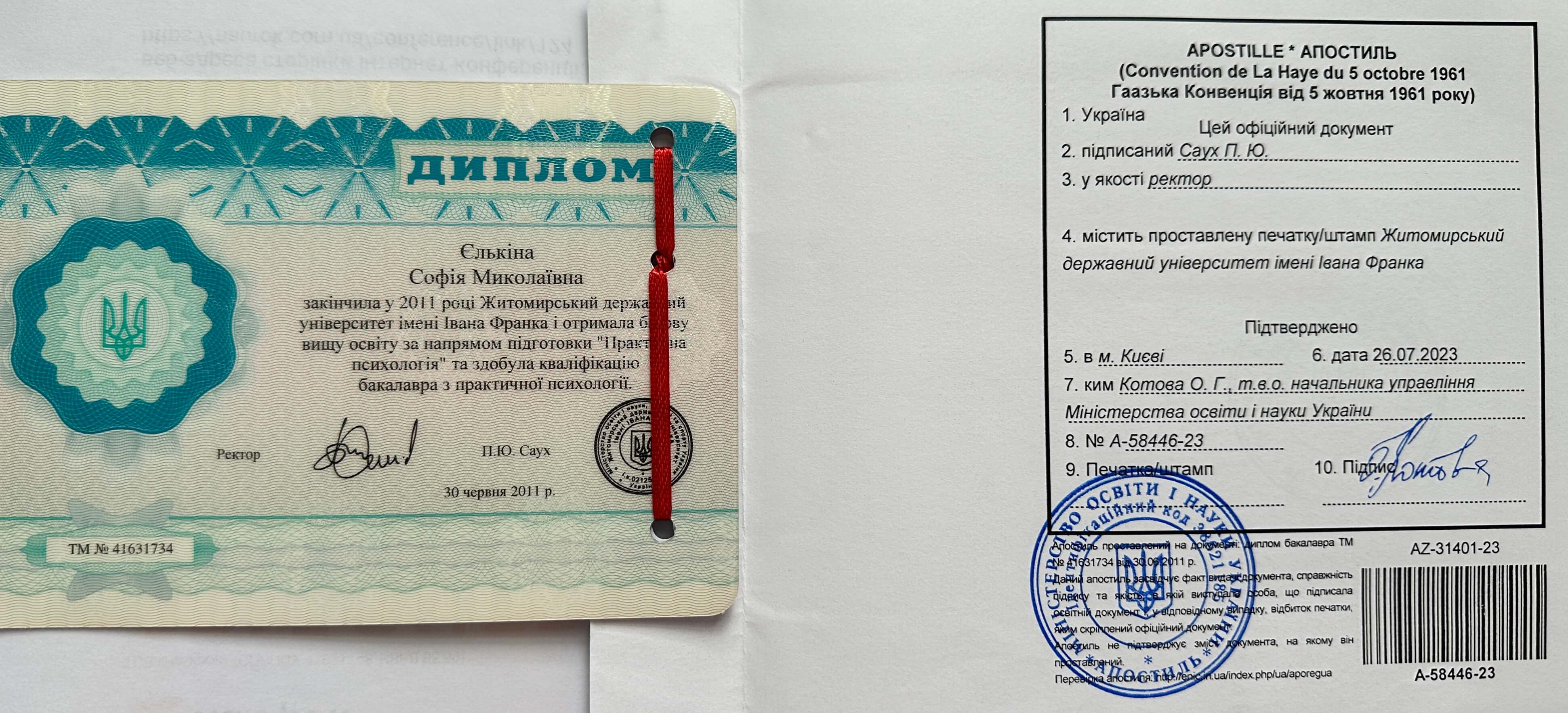 Сертификат 1 София Не...