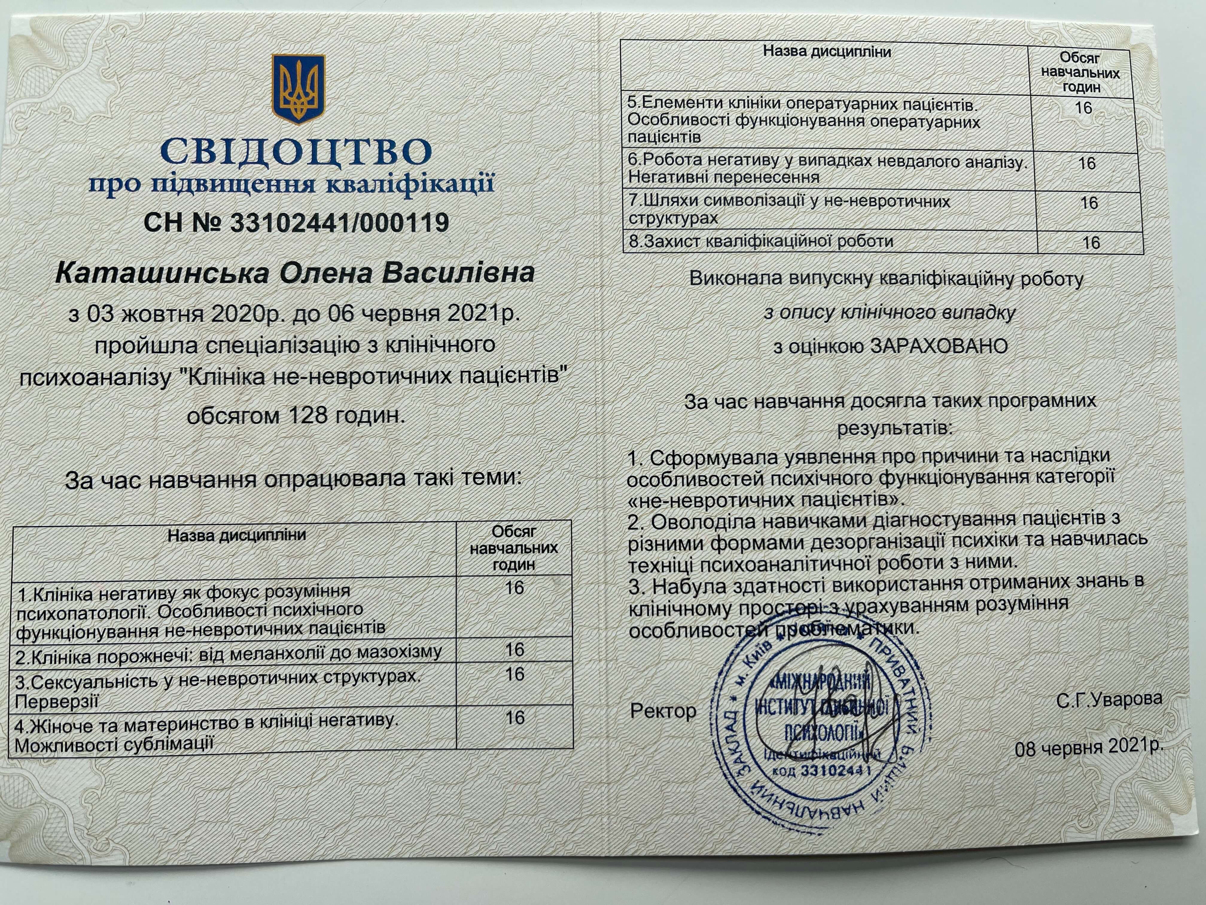 Сертификат 2 Елена  Ка...