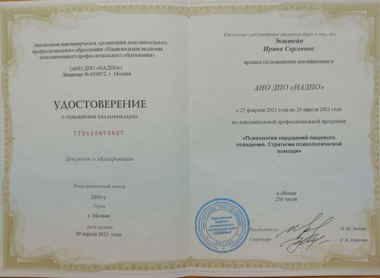 Сертификат 1 Ирина Ек...