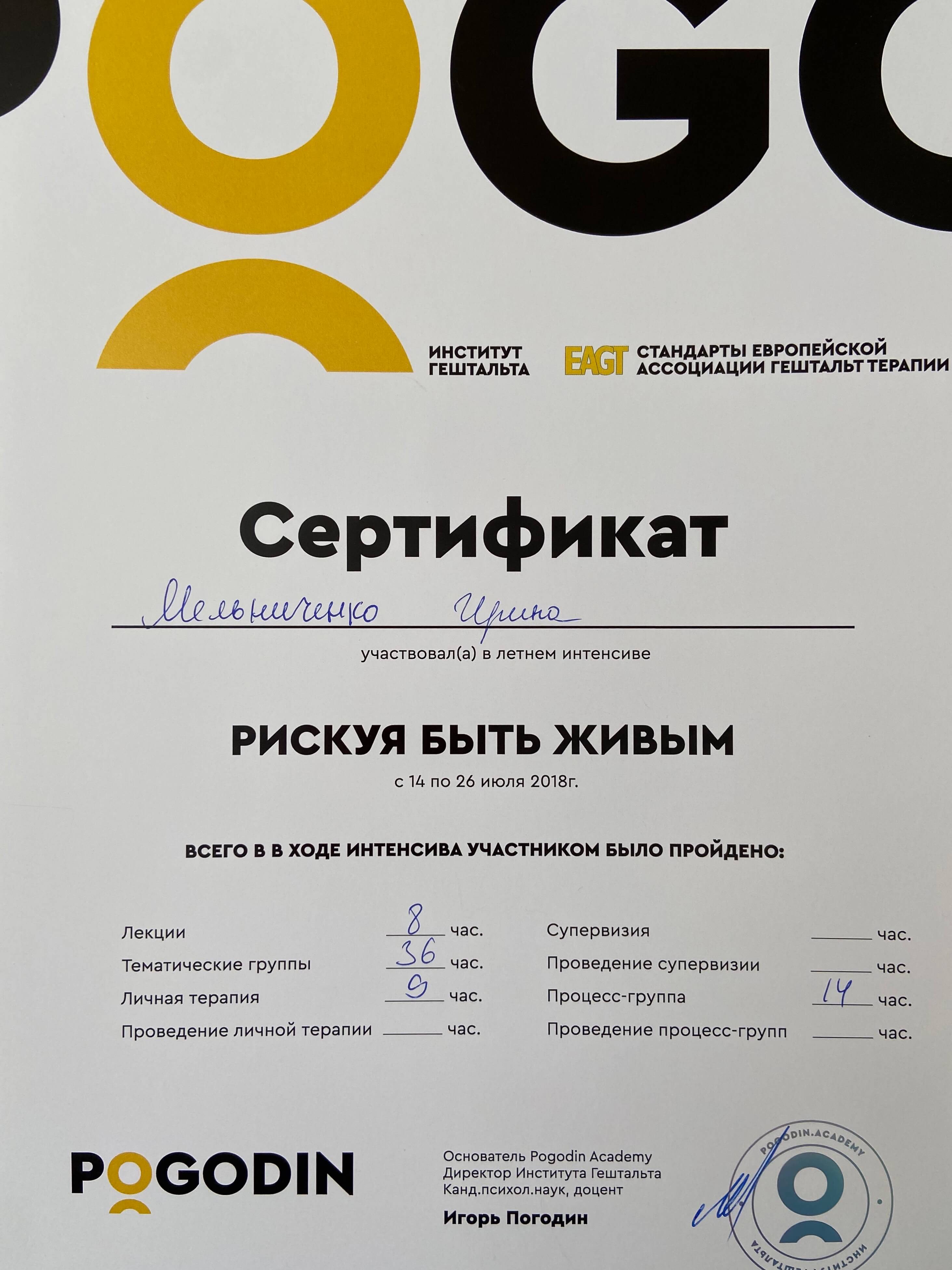 Сертификат 4 Ирина Ме...