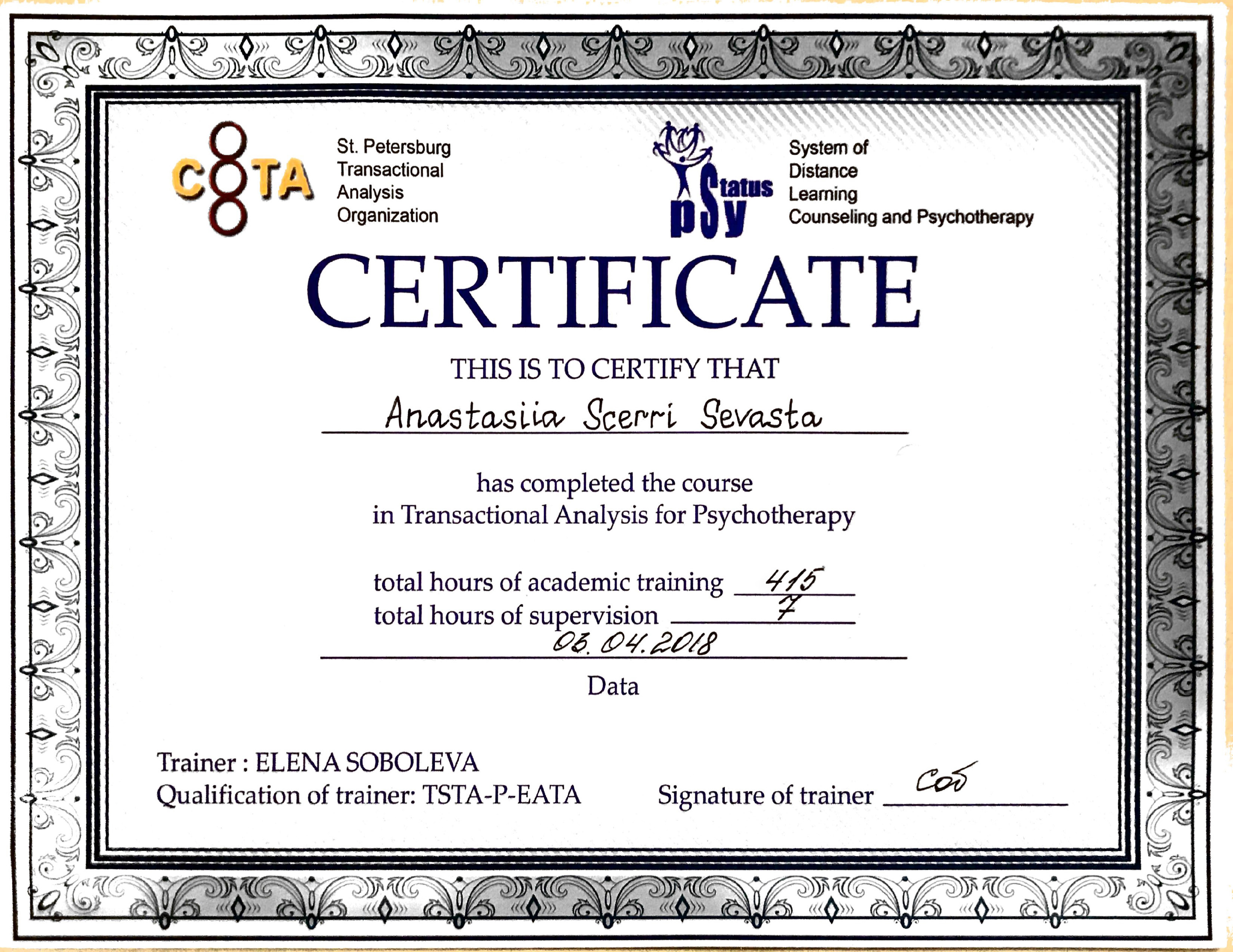 Сертификат 2 Анастасия Ше...