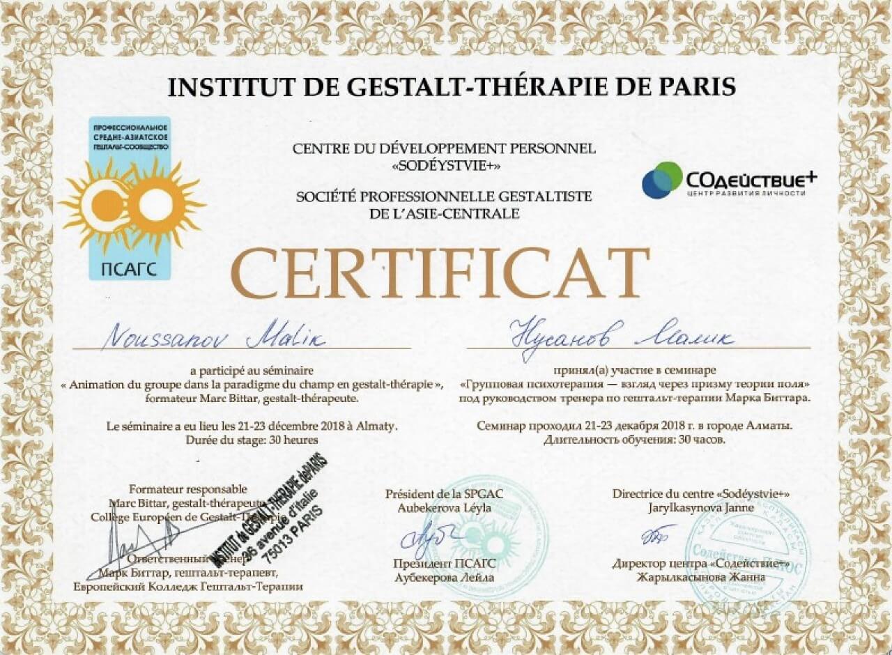 Сертифікат 5 Малік Ну...