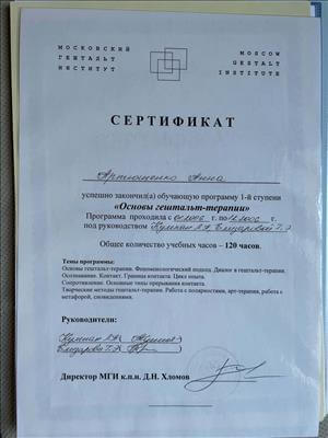 Сертифікат 4 Ануш Ар...