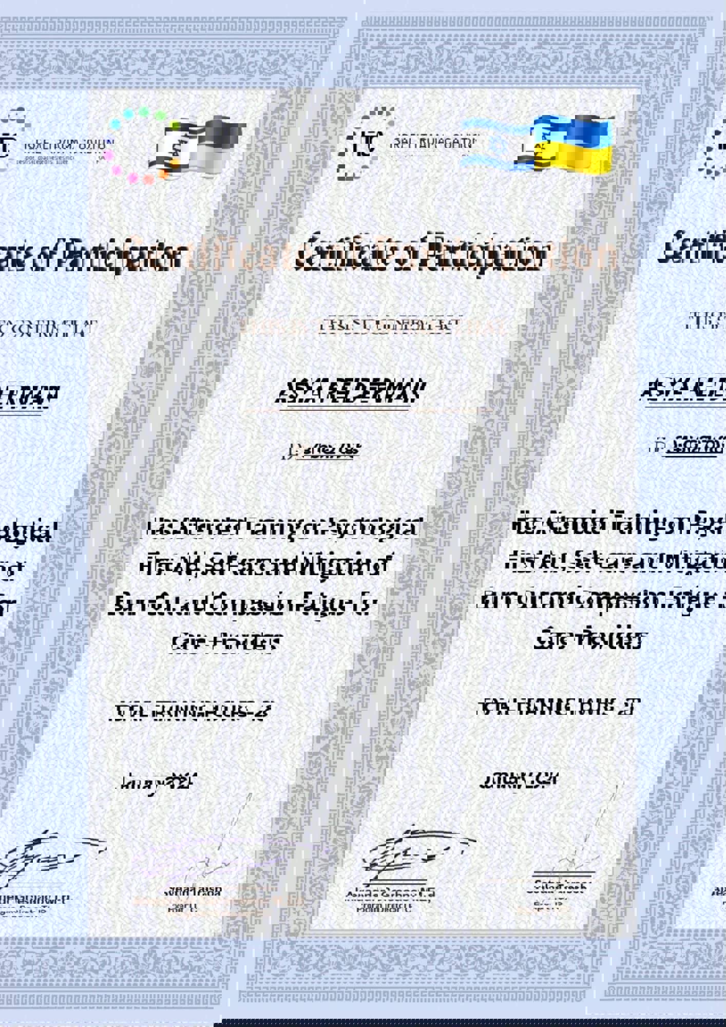 Сертифікат 3 Анастасія  Зі...