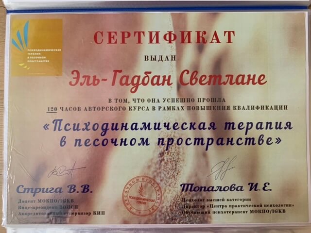 Сертифікат 3 Світлана Ел...