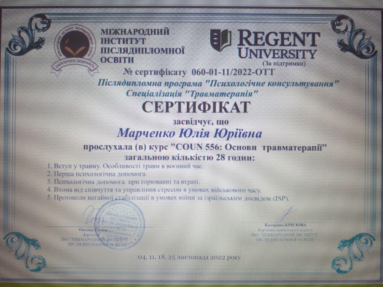 Сертификат 3 Юлия  Ма...