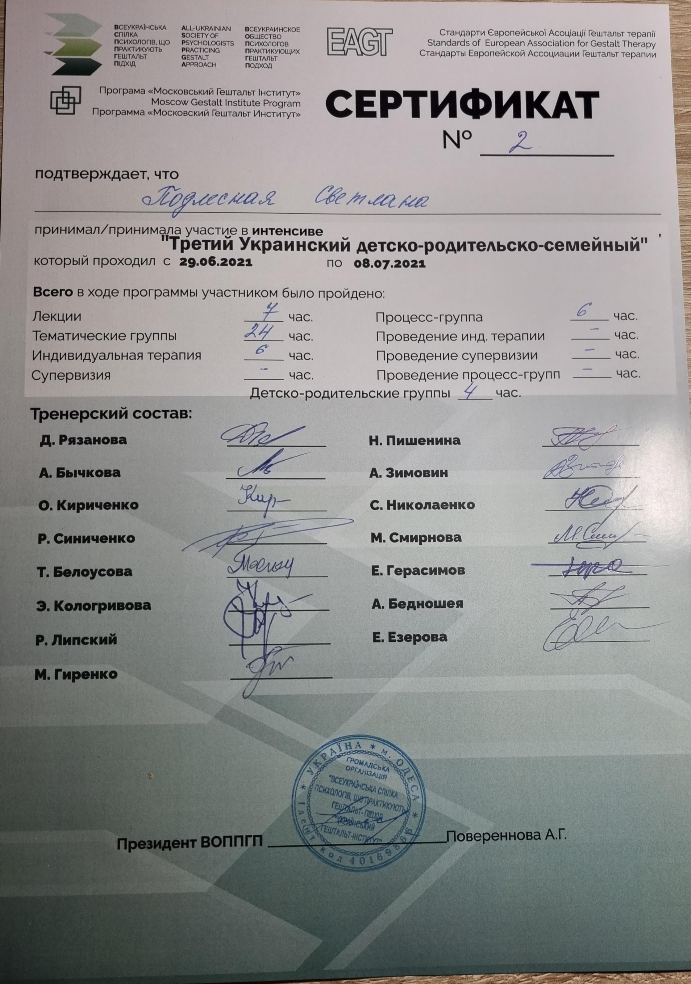 Сертифікат 4 Світлана По...