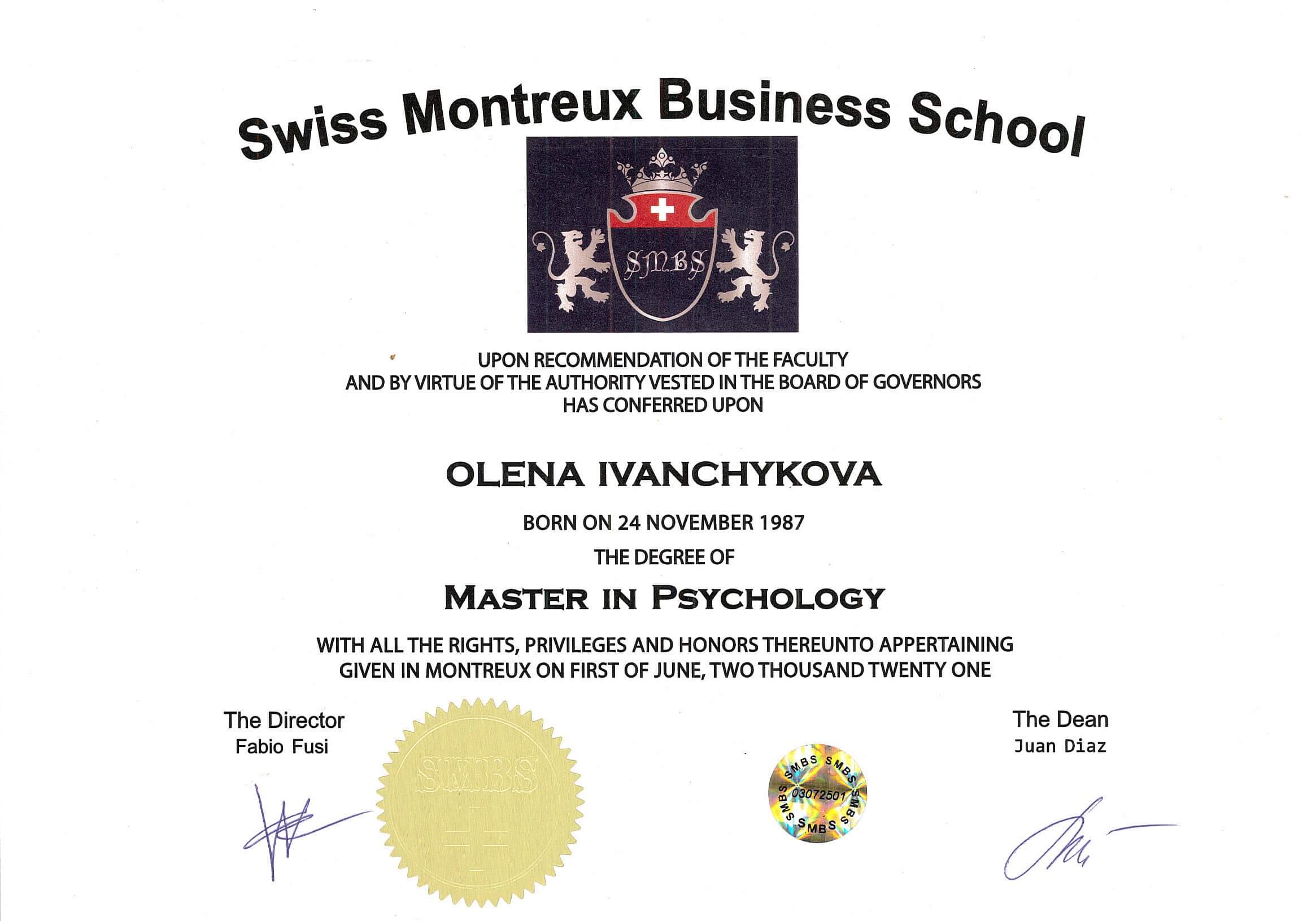 Сертифікат 1 Олена Ів...