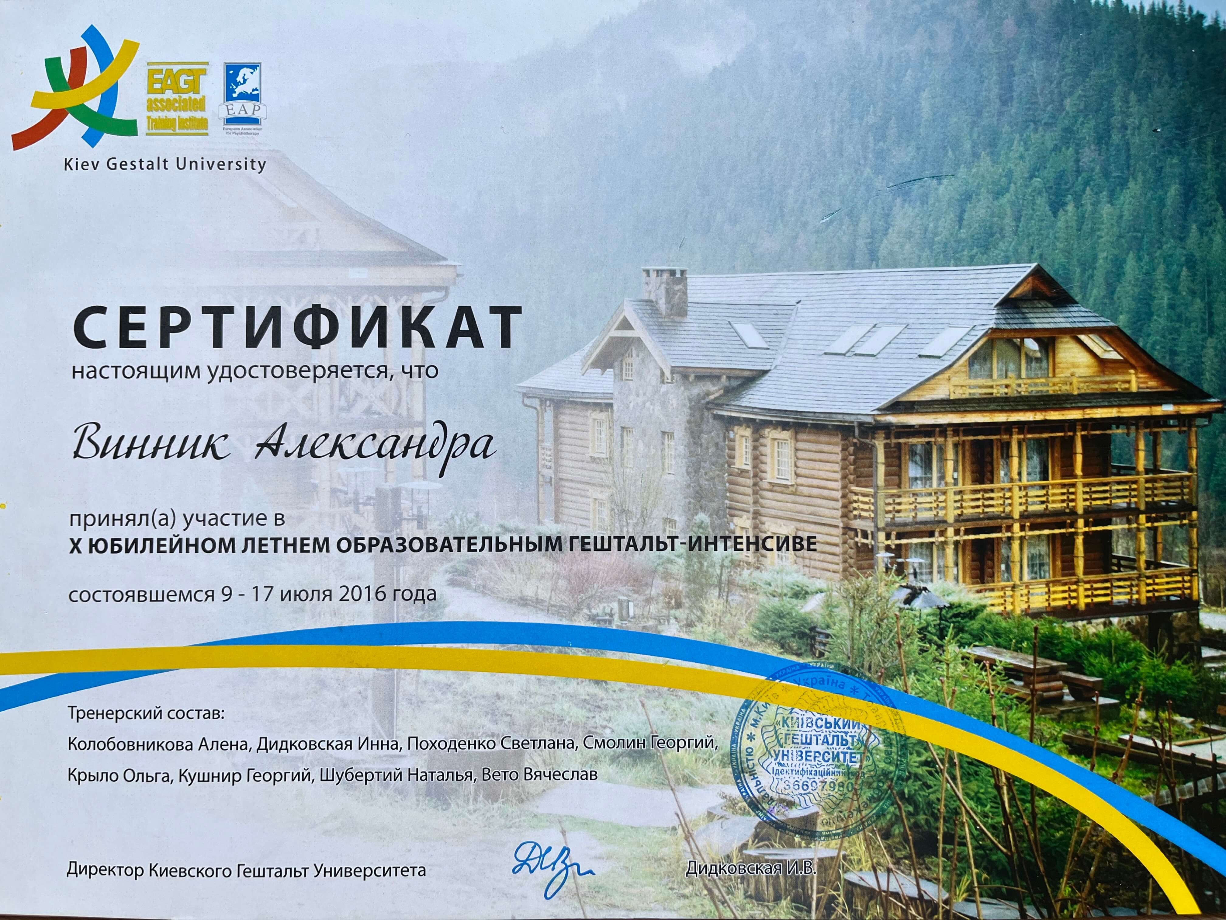 Сертифікат 3 Олександра Ві...