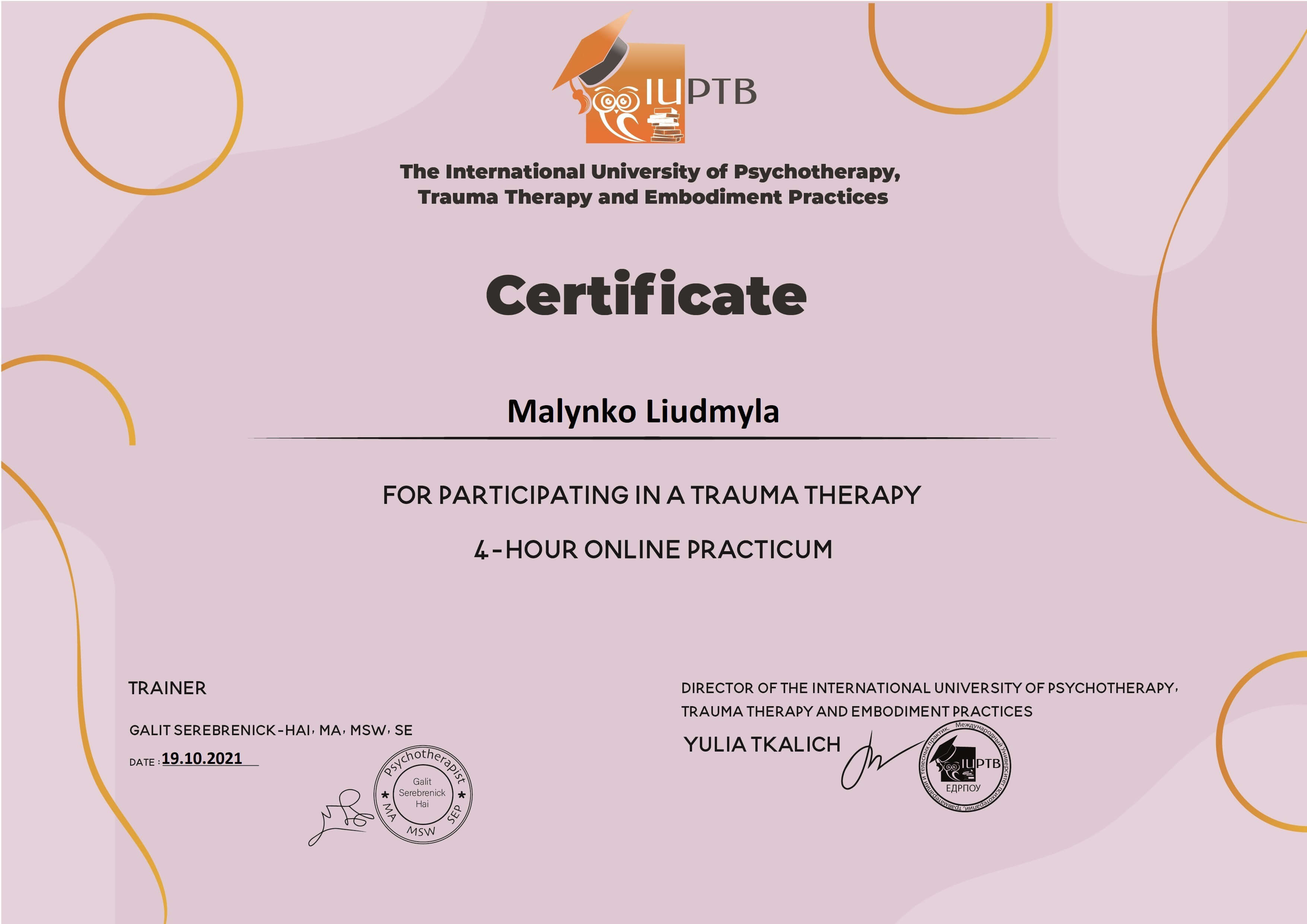 Сертификат 3 Людмила Ма...