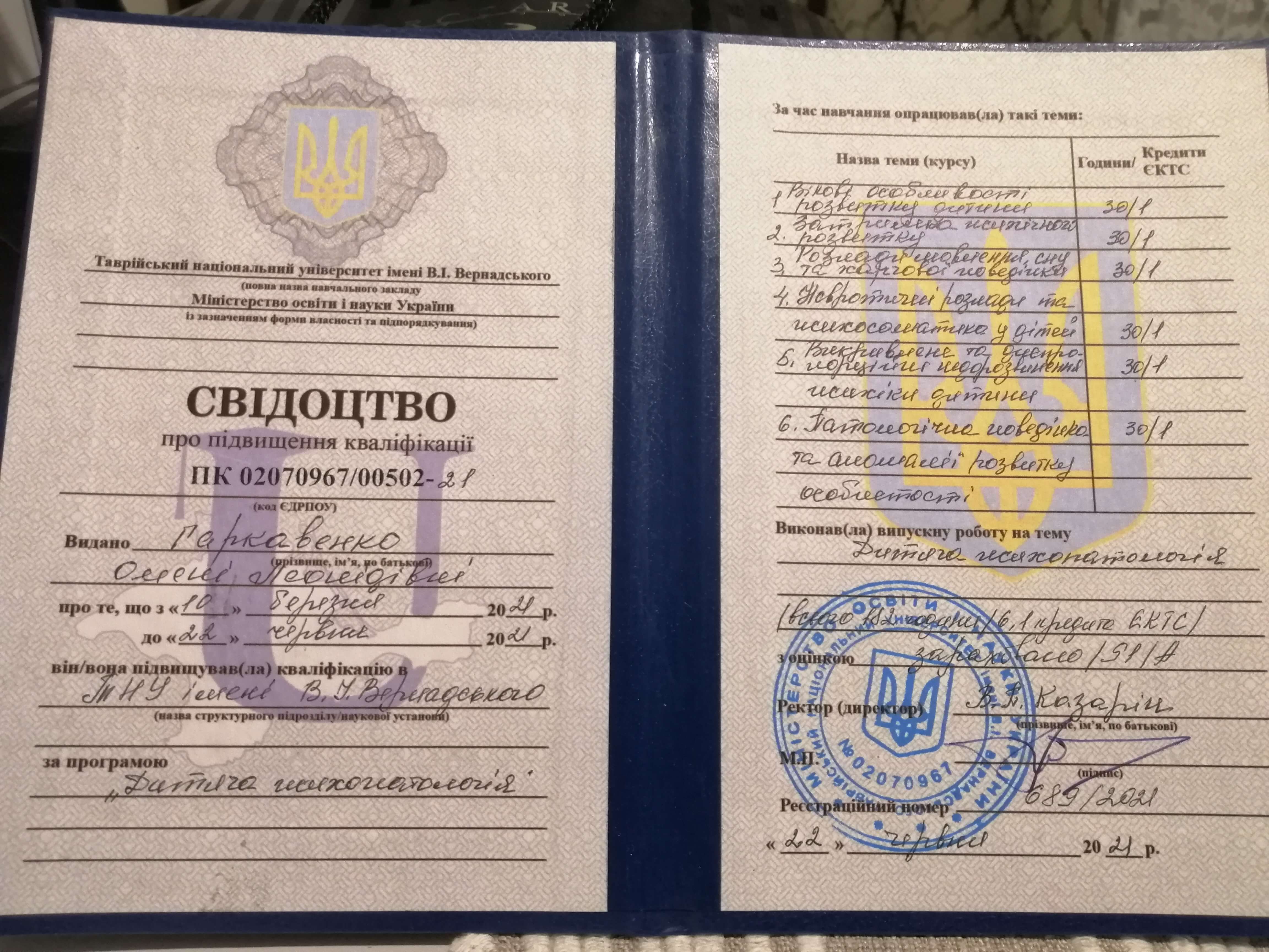 Сертифікат 2 Олена Га...