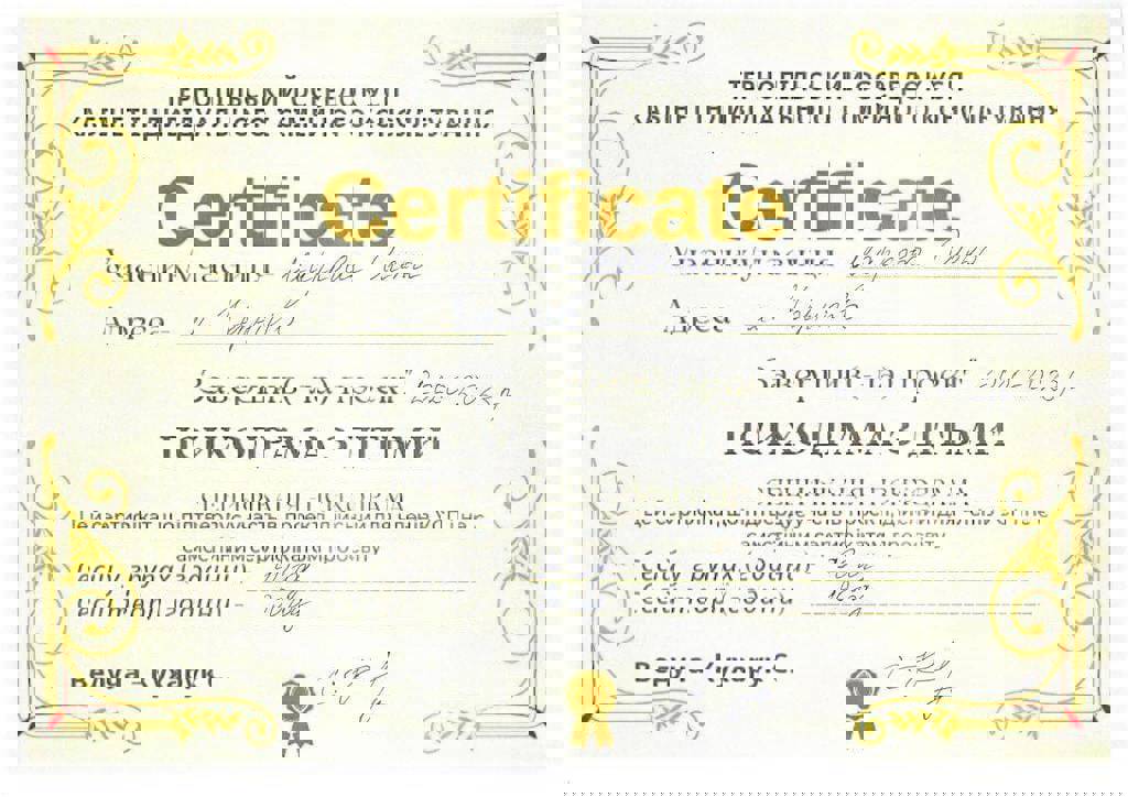 Сертифікат 2 Олена Ма...