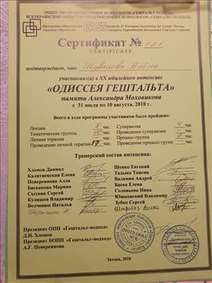 Сертифікат 4 Олена Шу...