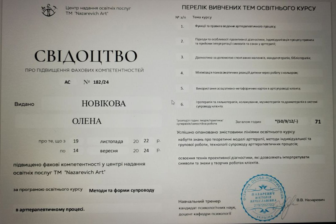 Сертифікат 2 Олена Но...