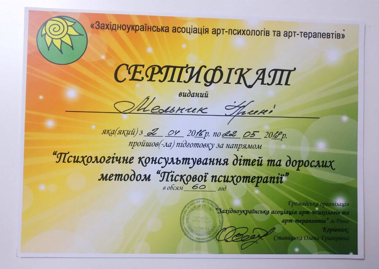 Сертификат 5 Ирина Ме...