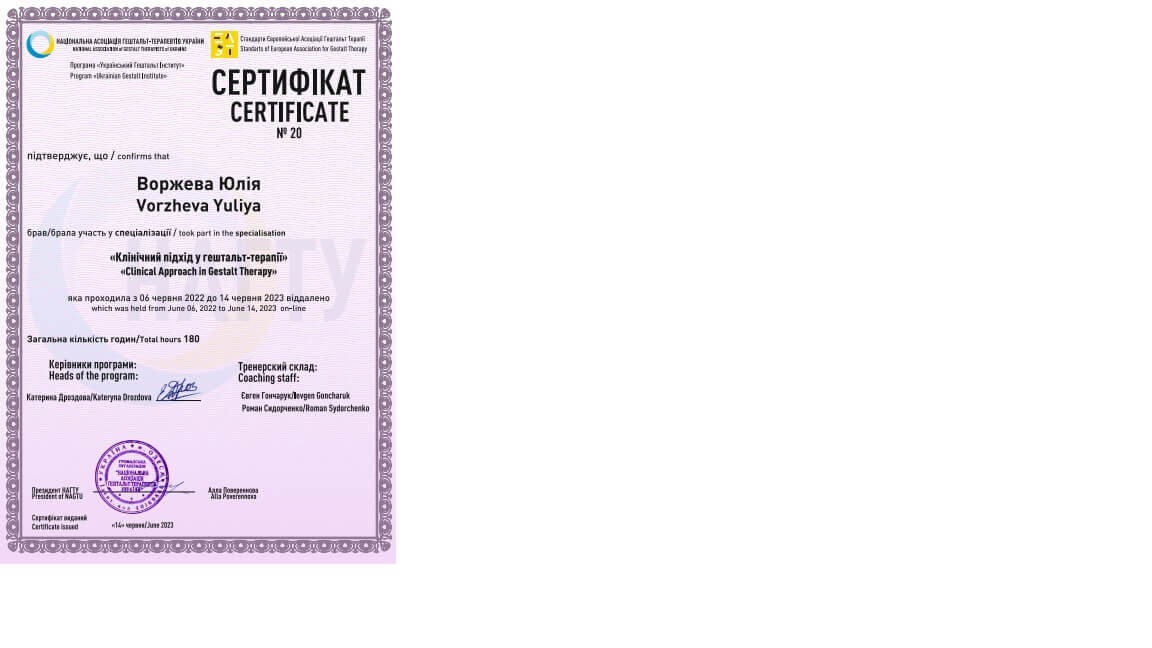 Сертификат 4 Юлия Во...