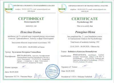 Сертификат 1 Елена Пе...