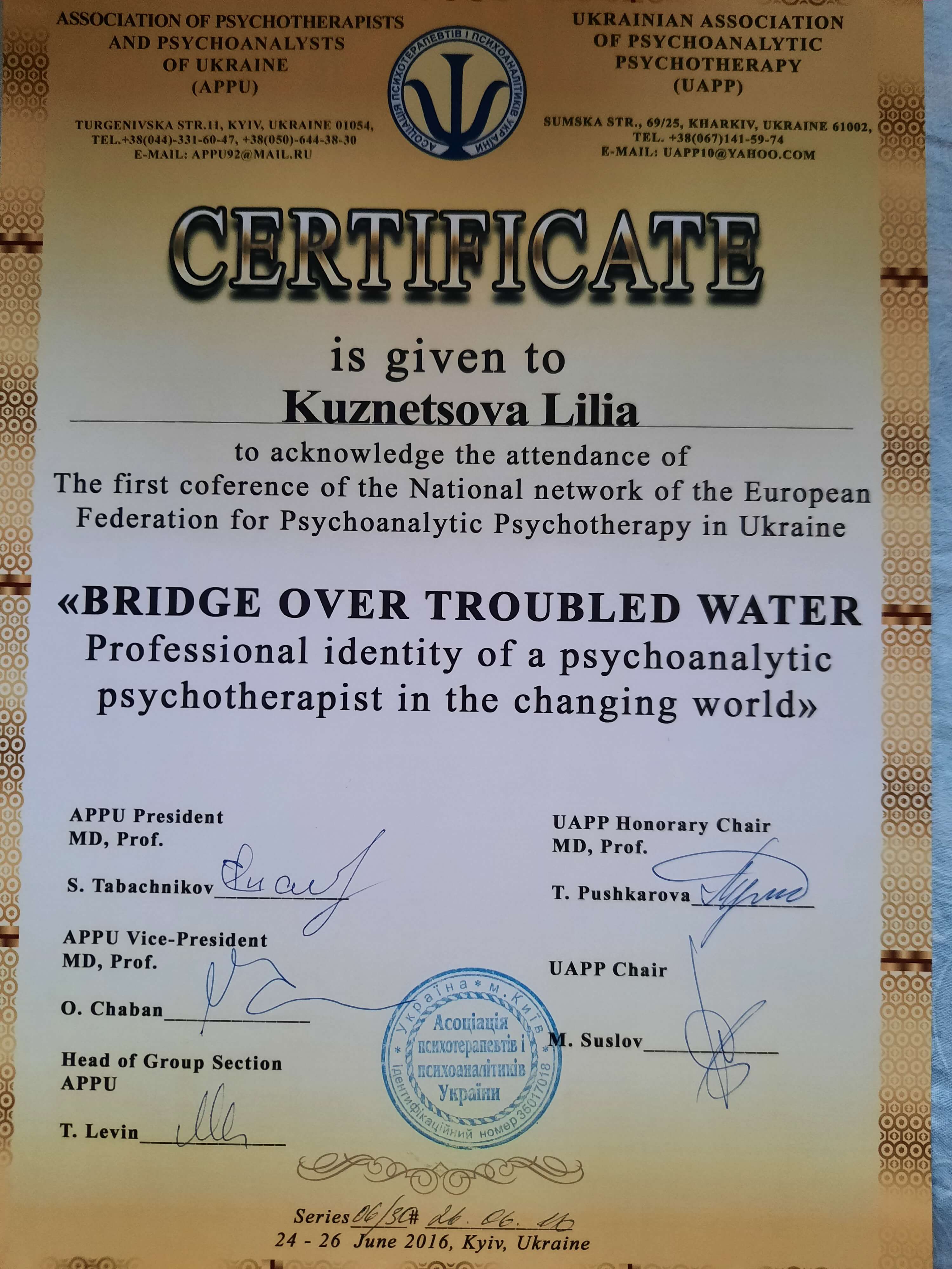 Сертификат 2 Лилия  Ку...