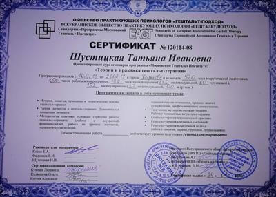 Сертификат 2  Татьяна Шу...