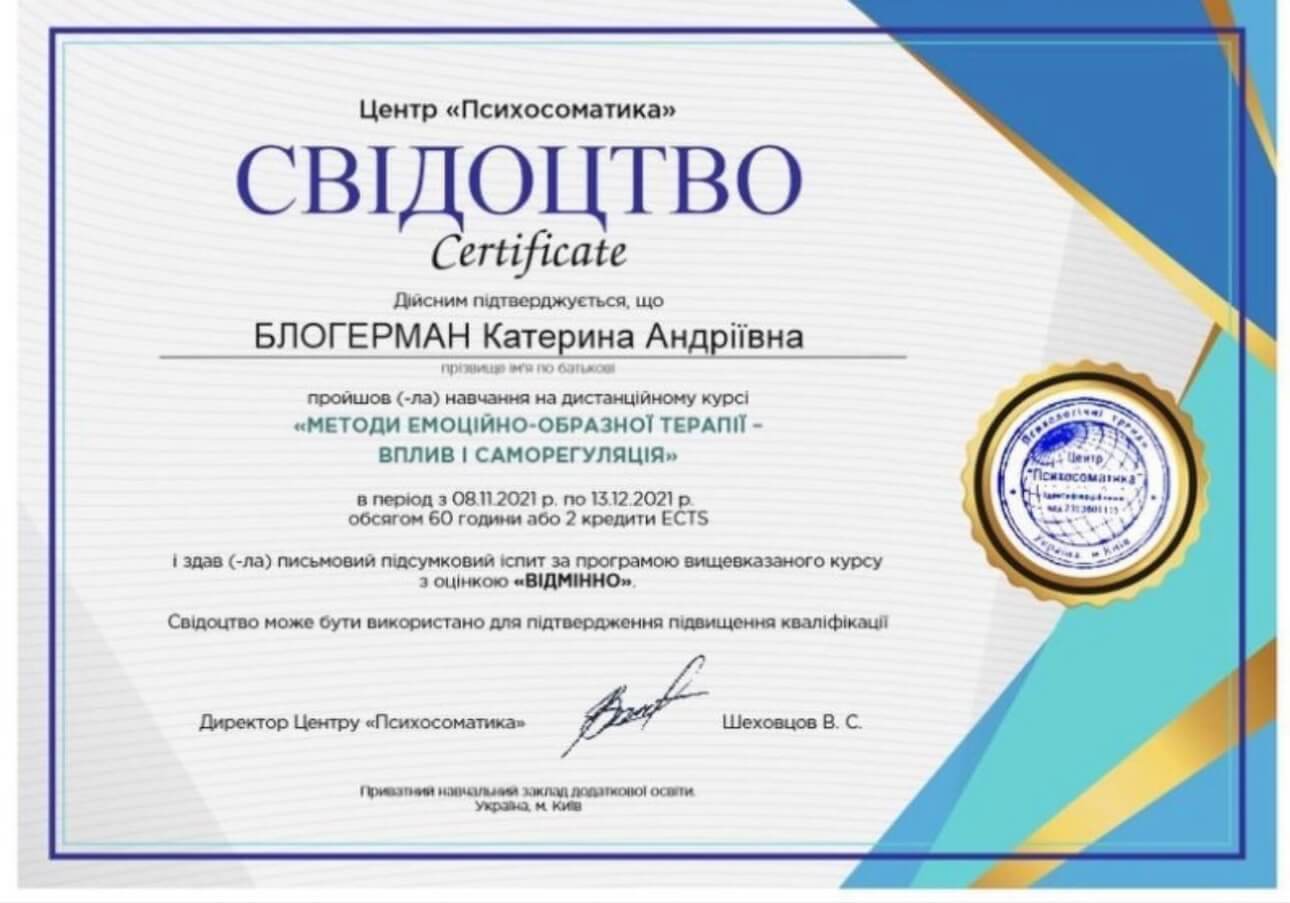 Сертифікат 3 Катерина Бл...