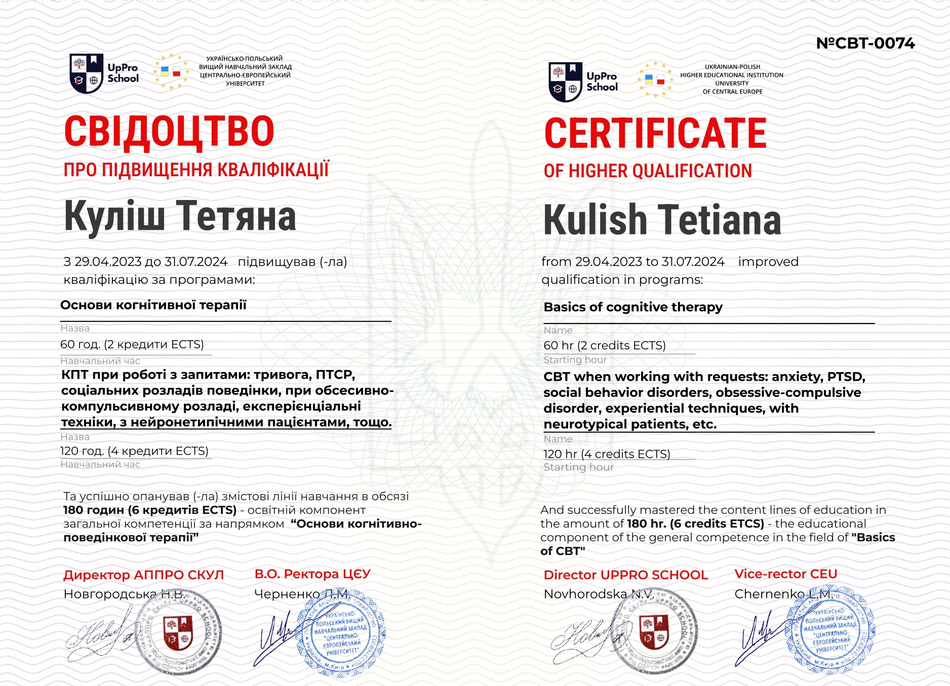 Сертифікат 4 Тетяна  Ку...