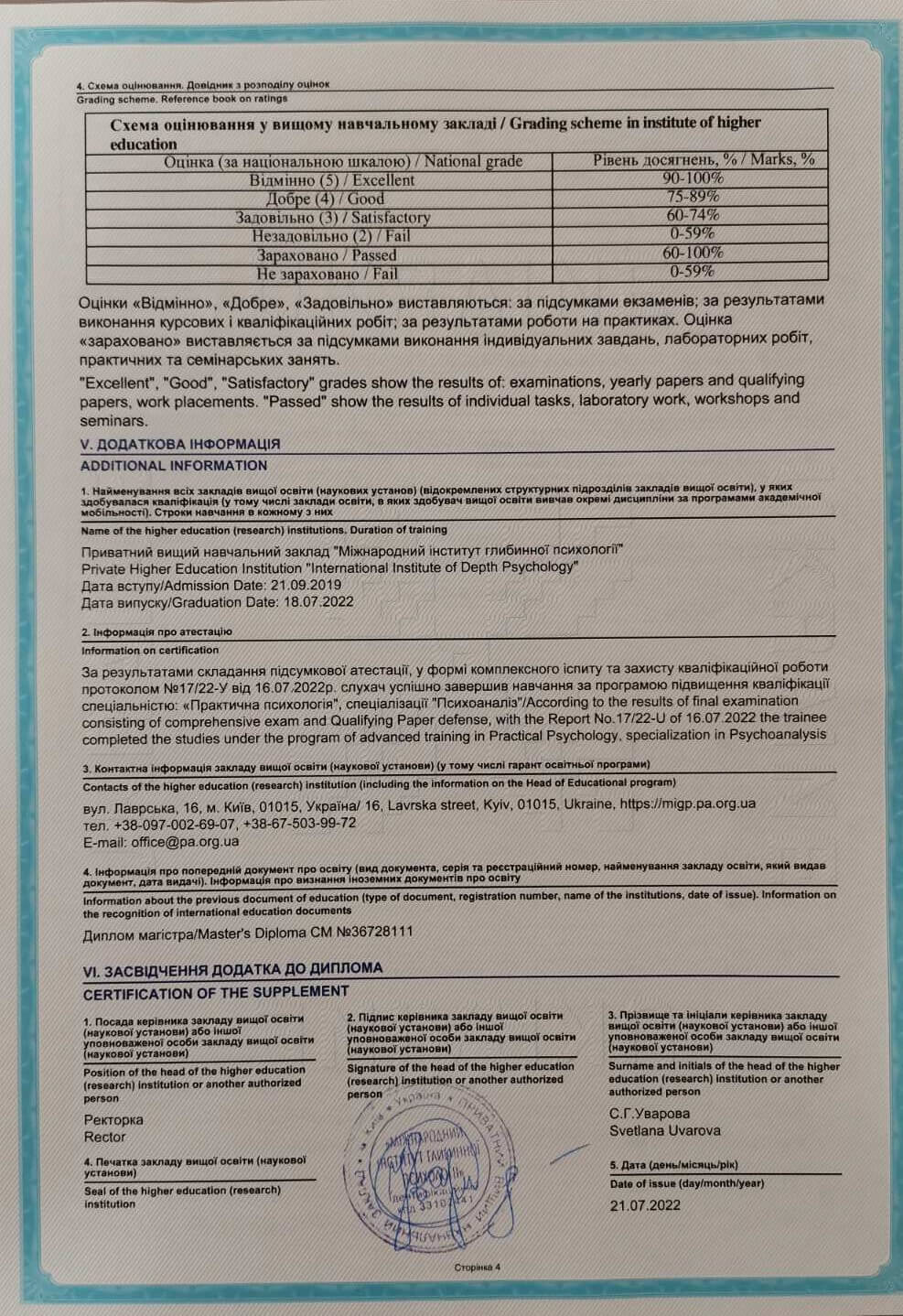 Сертифікат 5 Оксана  Ні...