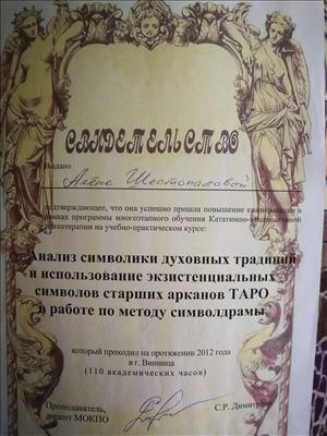 Сертифікат 4 Альона Ше...