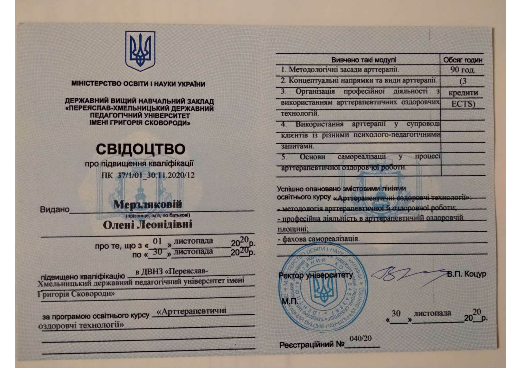 Сертификат 3 Елена Ме...