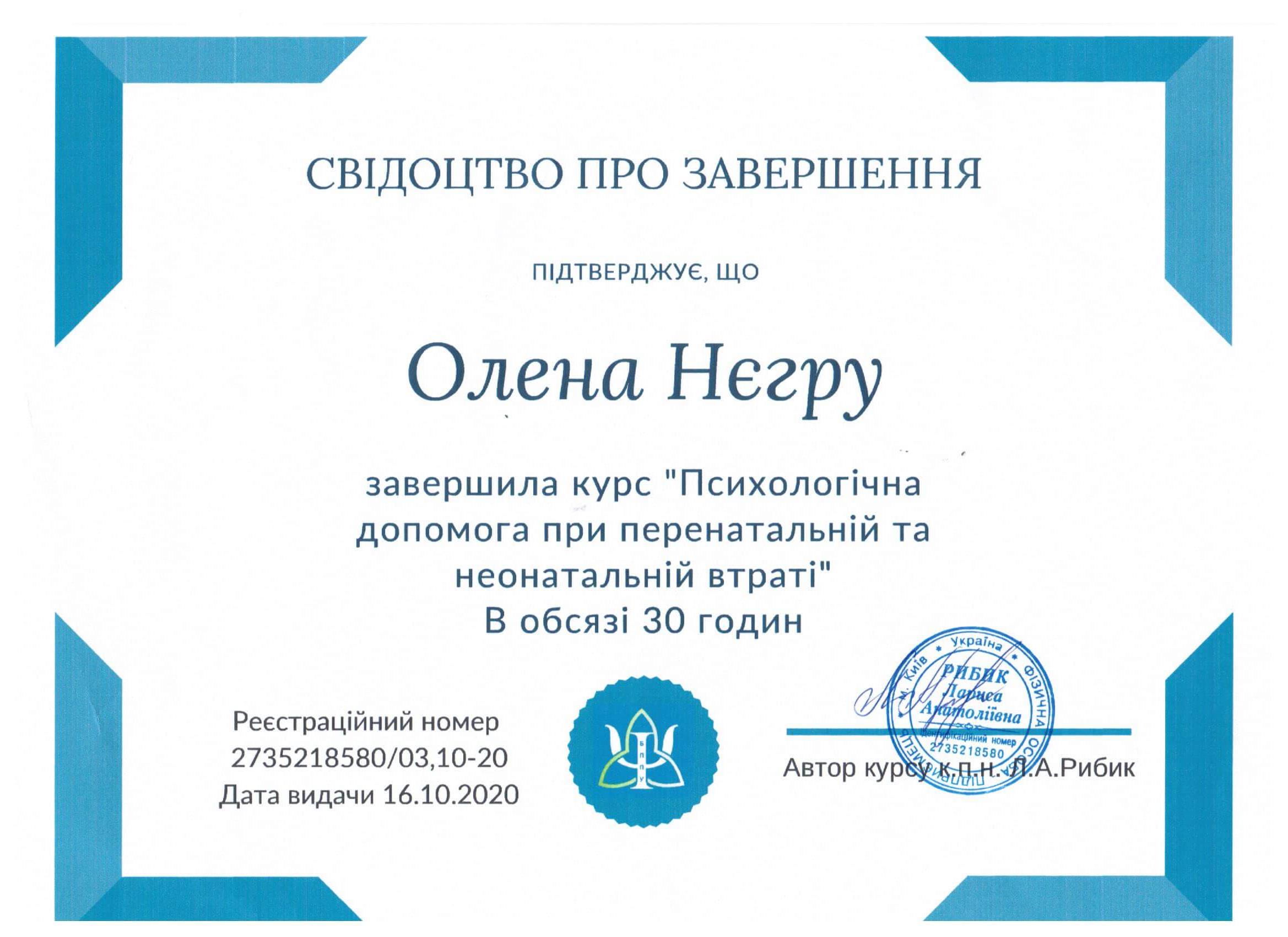 Сертифікат 2 Олена Не...