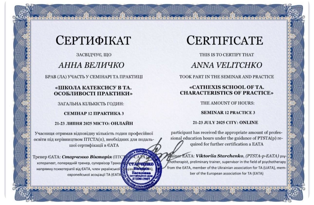 Школа катексису в ТА. Особливості практики