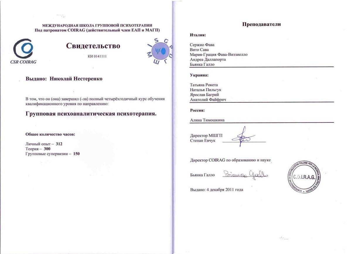 Сертификат 4 Николай Не...