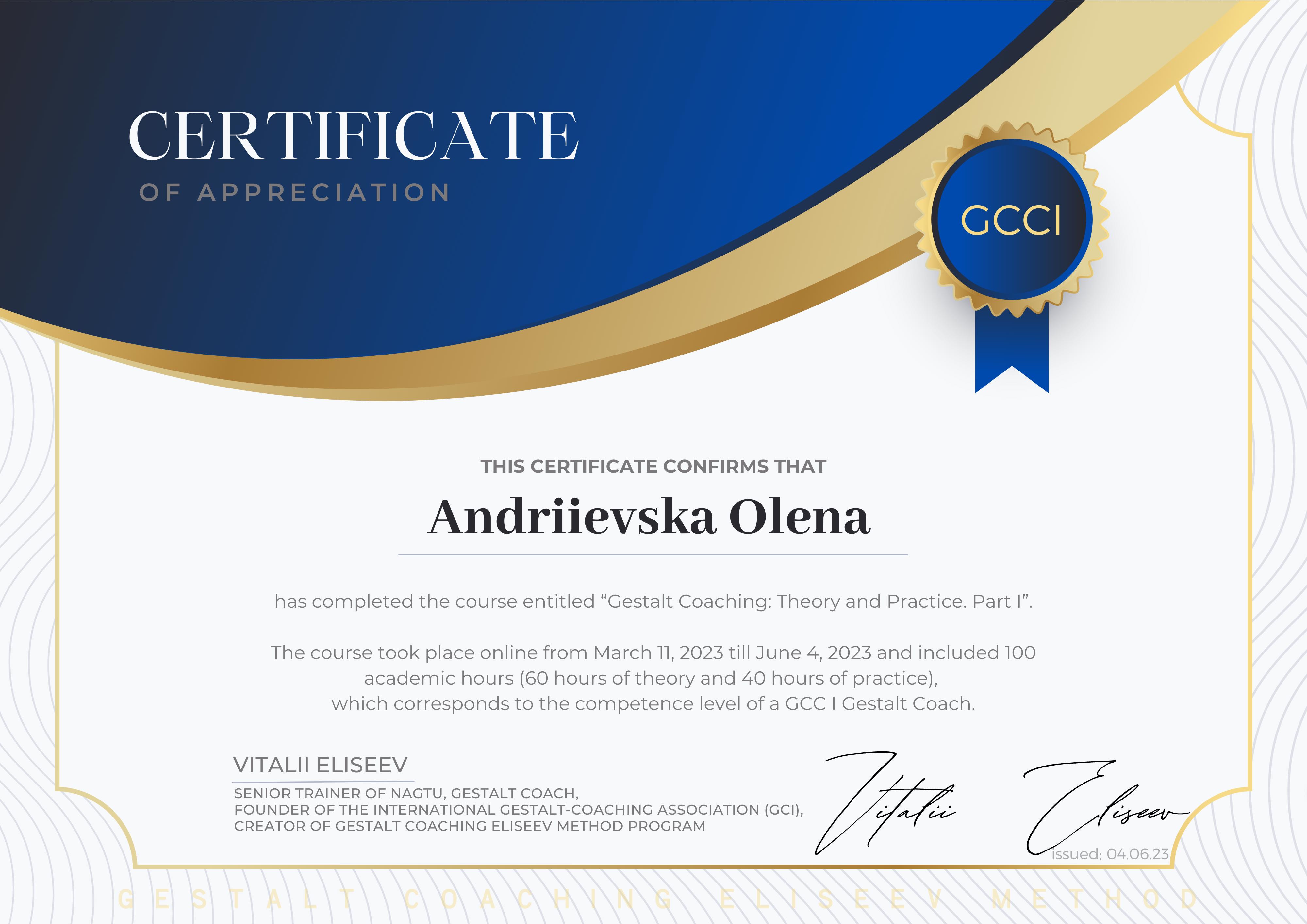 Сертифікат 5 Олена Ан...