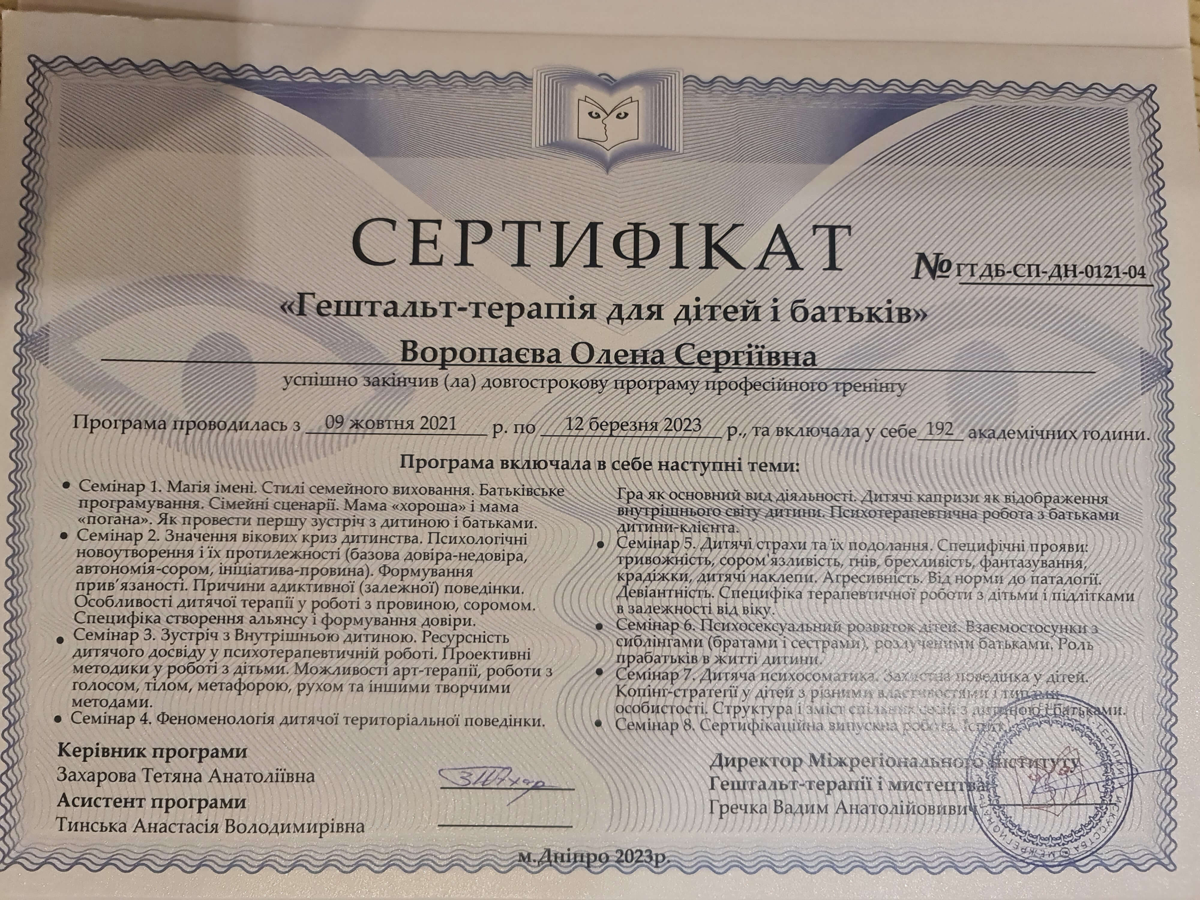 Сертификат 2 Елена Во...