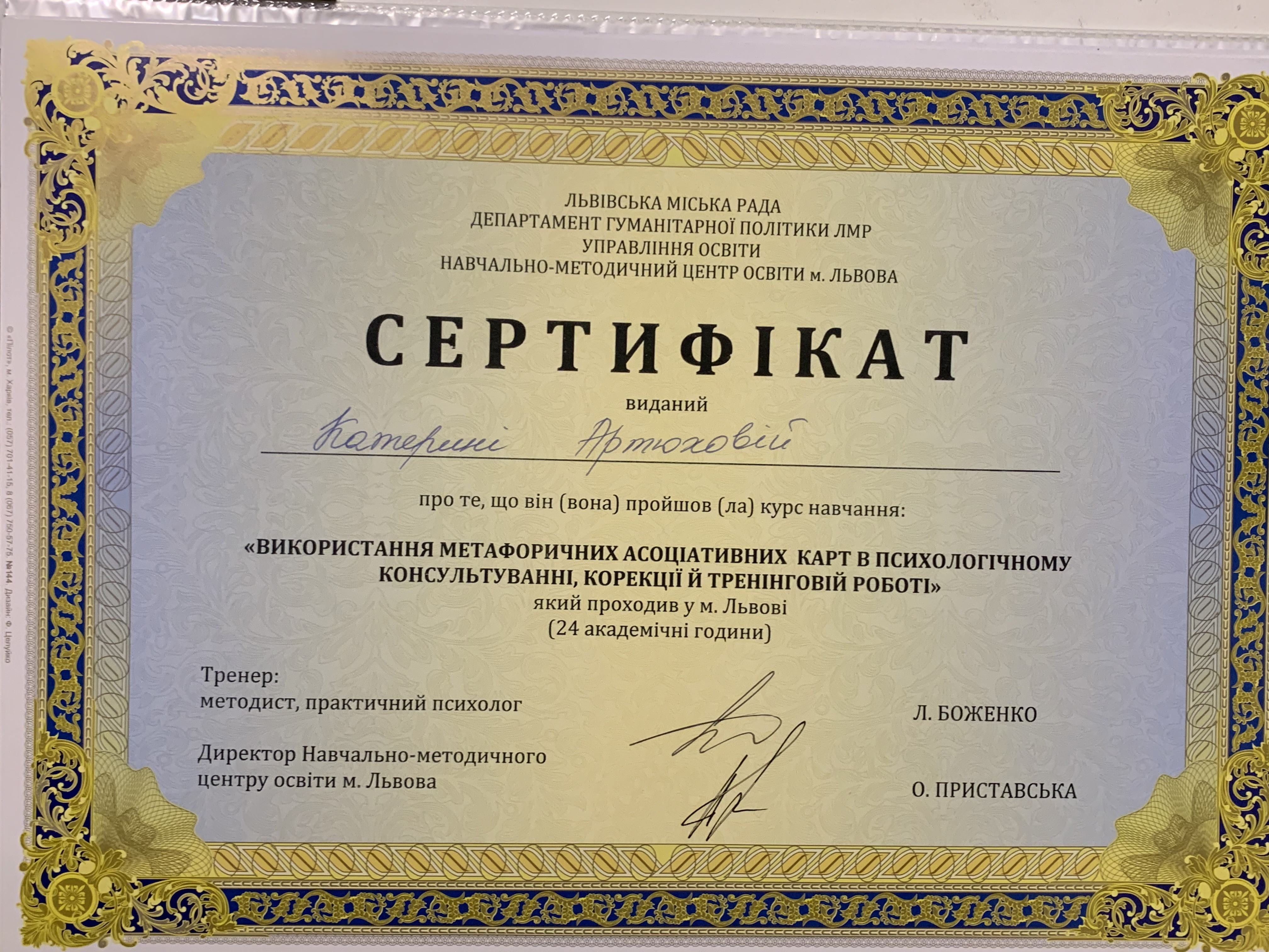 Сертификат 3 Екатерина Ар...