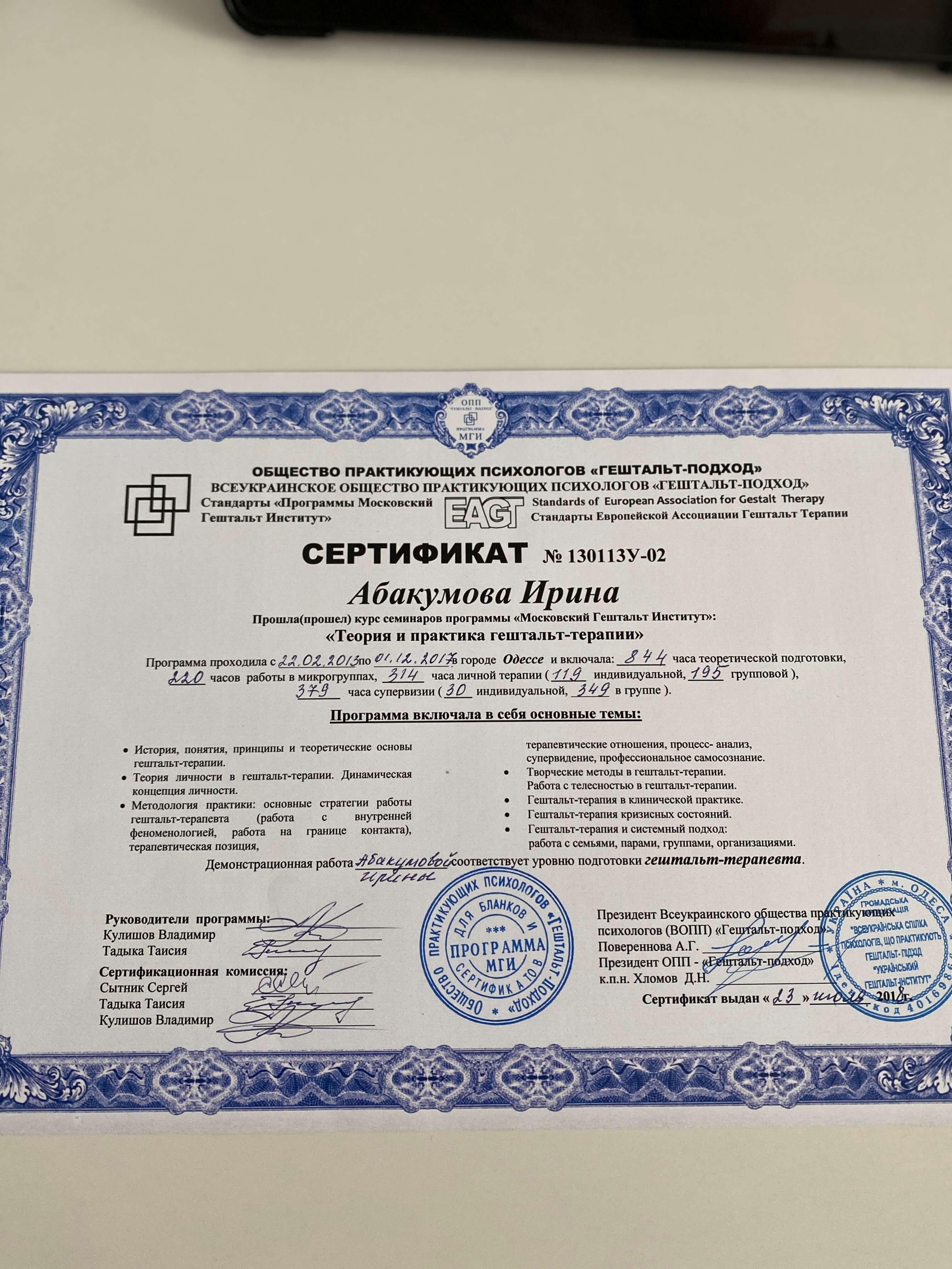 Сертификат 2 Ирина Аб...