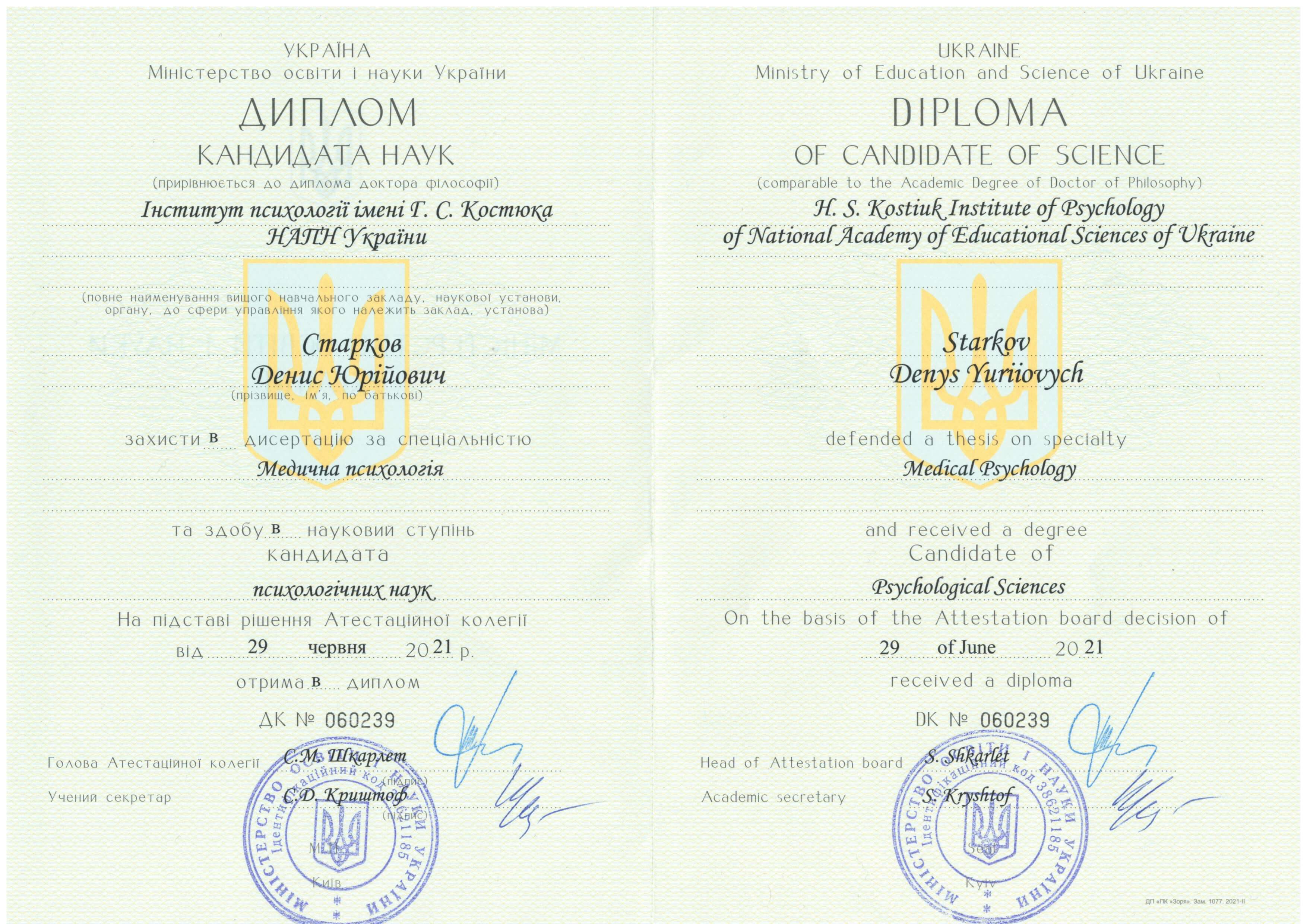 Сертификат 5 Денис  Ст...