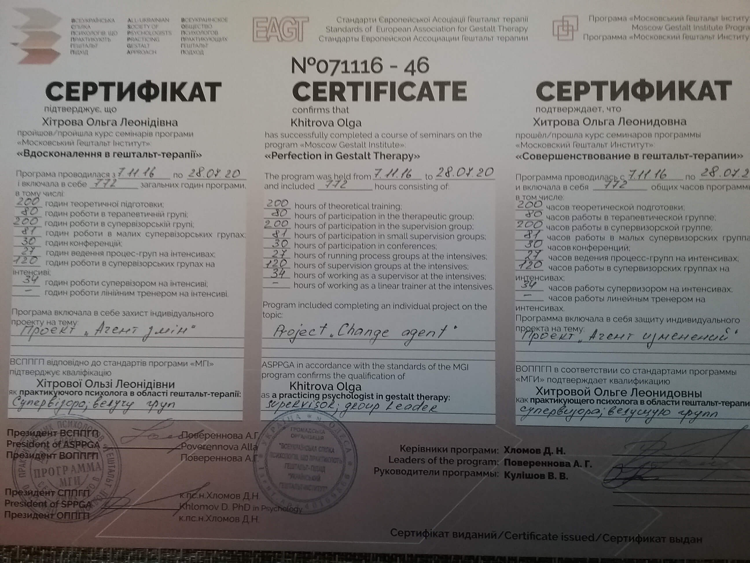 Сертификат 3 Ольга  Хи...