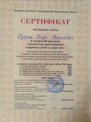 Сертифікат 2 Надія Ку...
