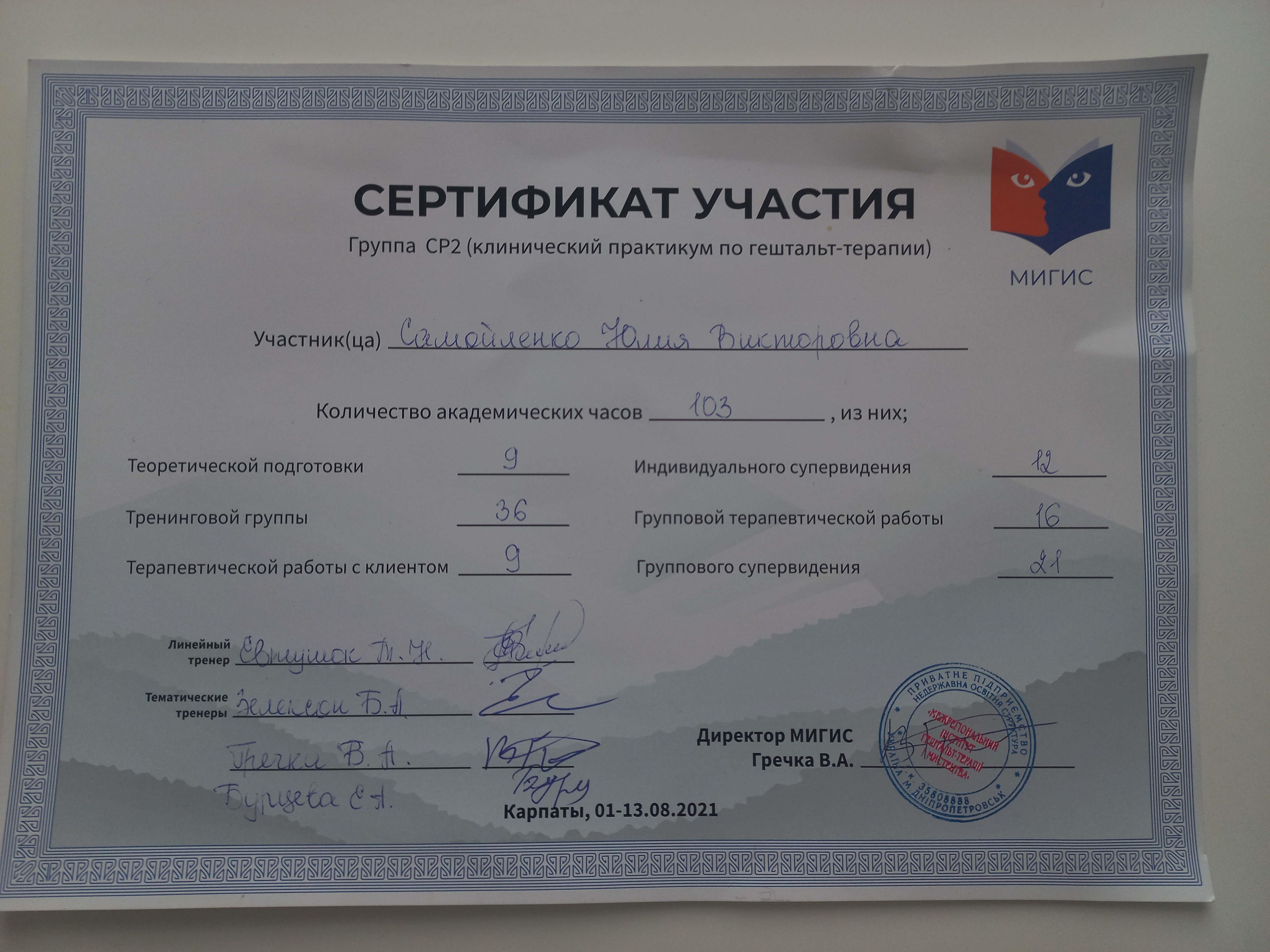 Сертифікат 4 Юлія Са...