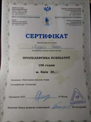 Сертифікат 4 Анна Зо...