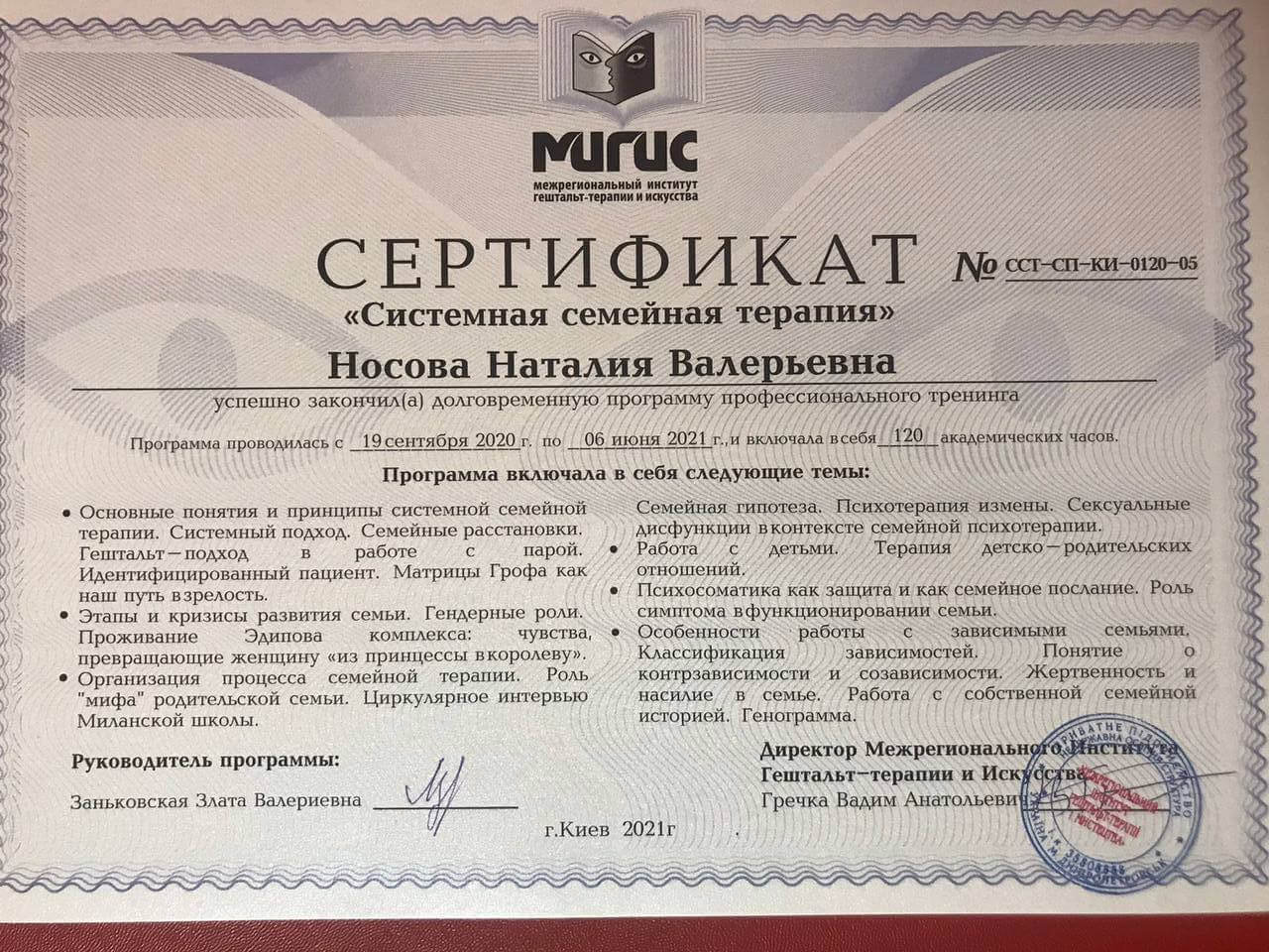 Сертификат 3 Наталья Но...