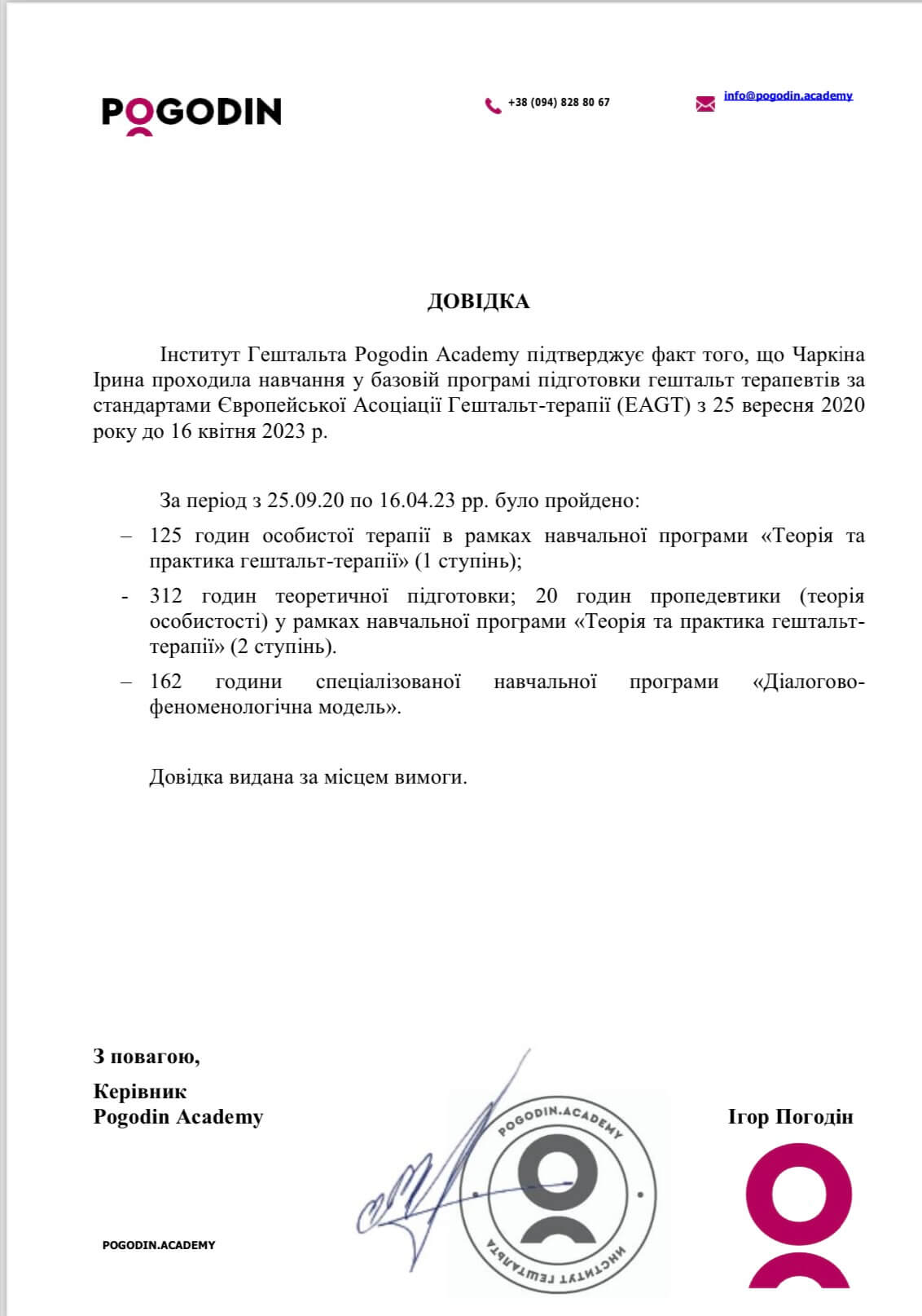 Сертификат 2 Ирина  Че...