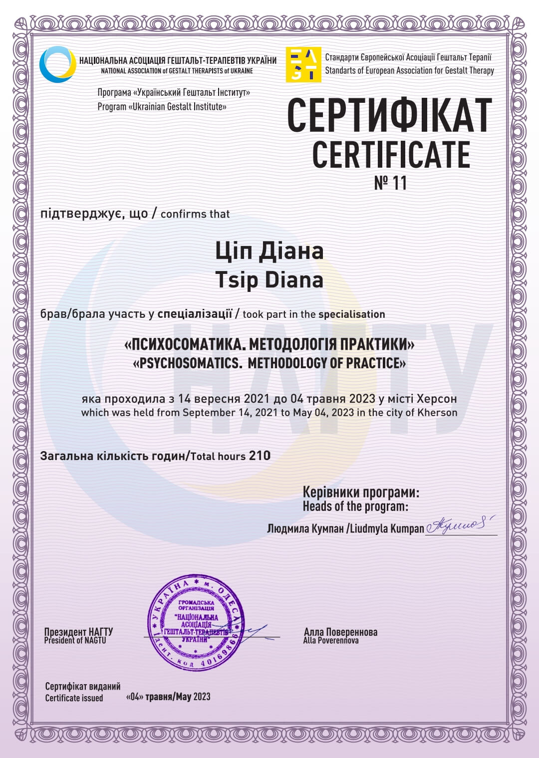 Сертифікат 3 Діана Ці...