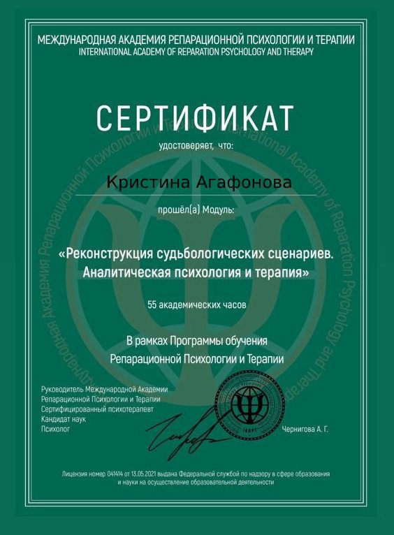 Сертификат 3 Кристина  Аг...