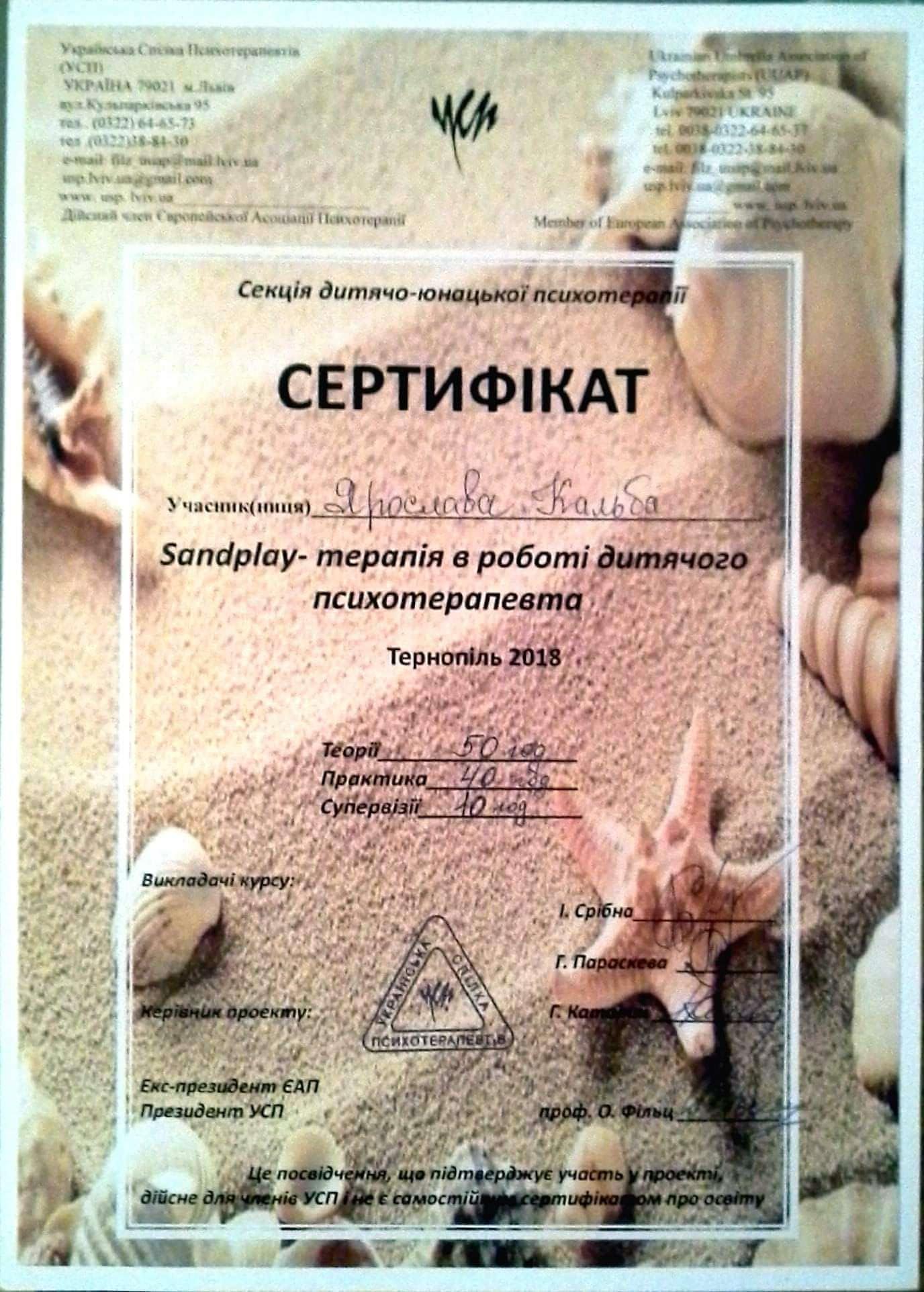 Сертифікат 3 Ярослава Ка...