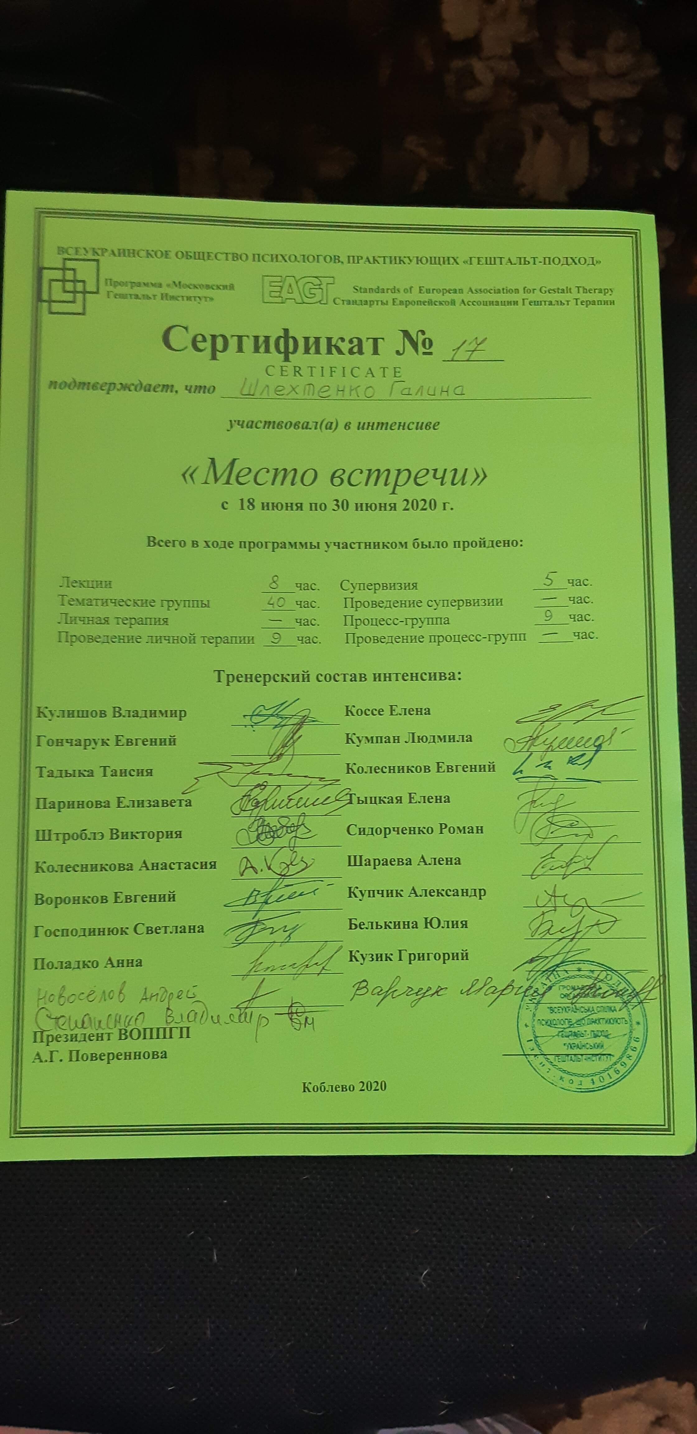 Сертифікат 4 Галя Ив...