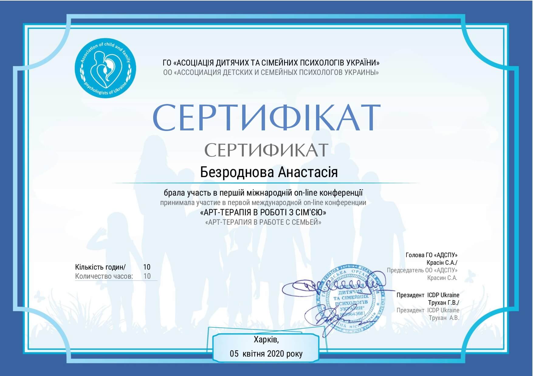 Сертификат 3 Анастасия Бе...