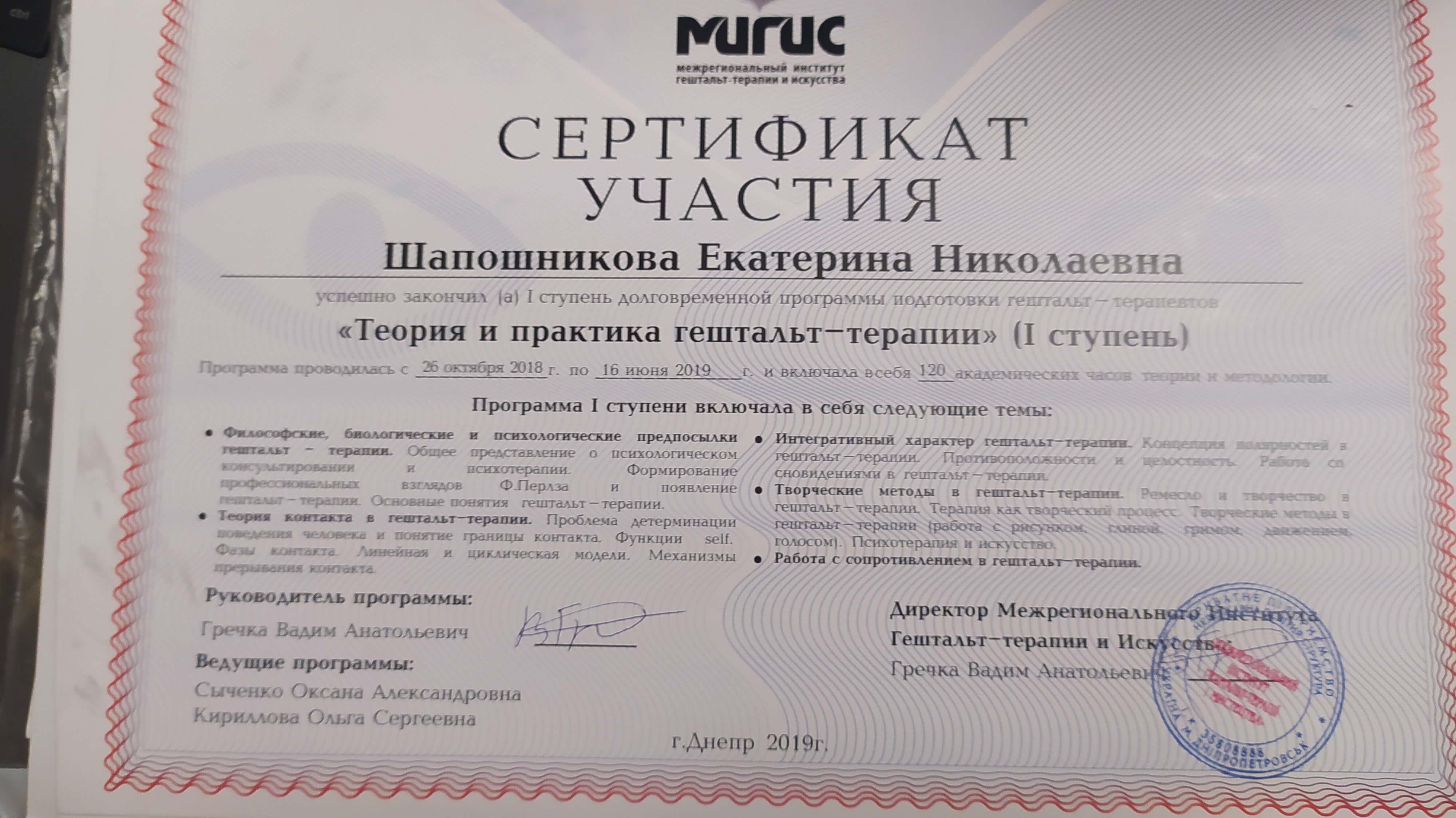 Сертификат 2 Катерина Ша...