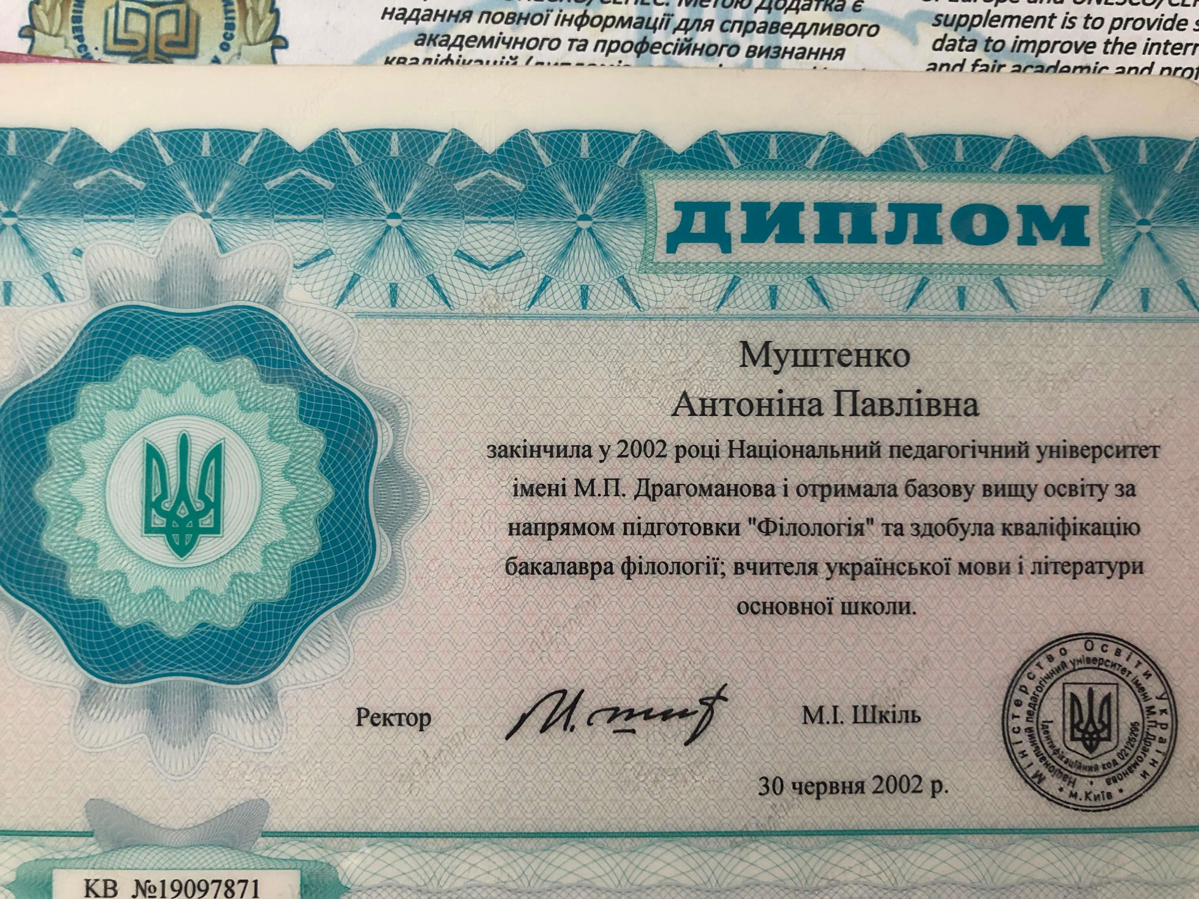 Сертификат 2 Антоніна  Му...